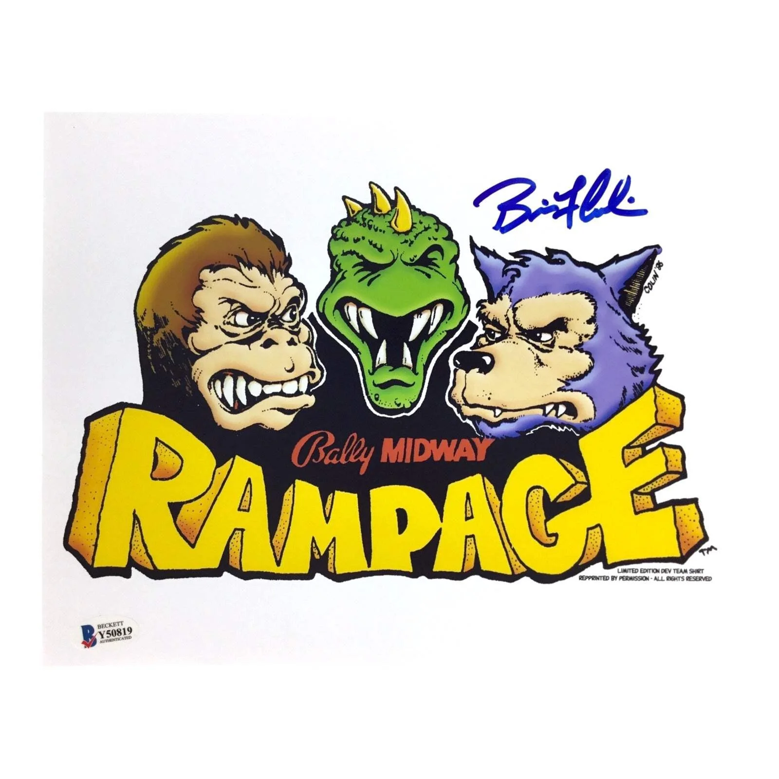 Brian Colin — Brian Colin Signed 8x10 Rampage Video Game Designer Photo (Beckett Certified)