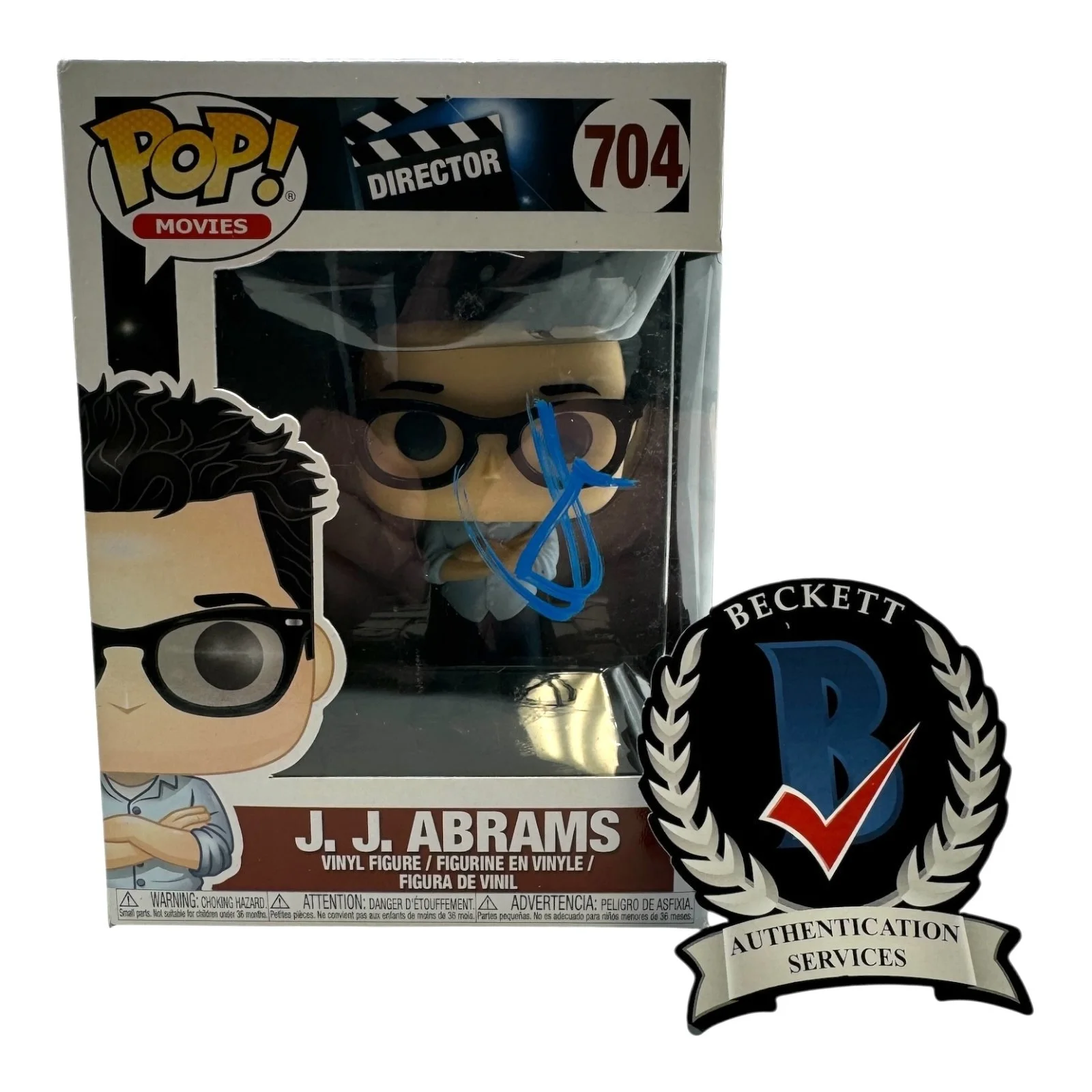JJ ABRAMS — JJ ABRAMS Signed Autographed Funko POP 704 BECKETT BAS STAR WARS
