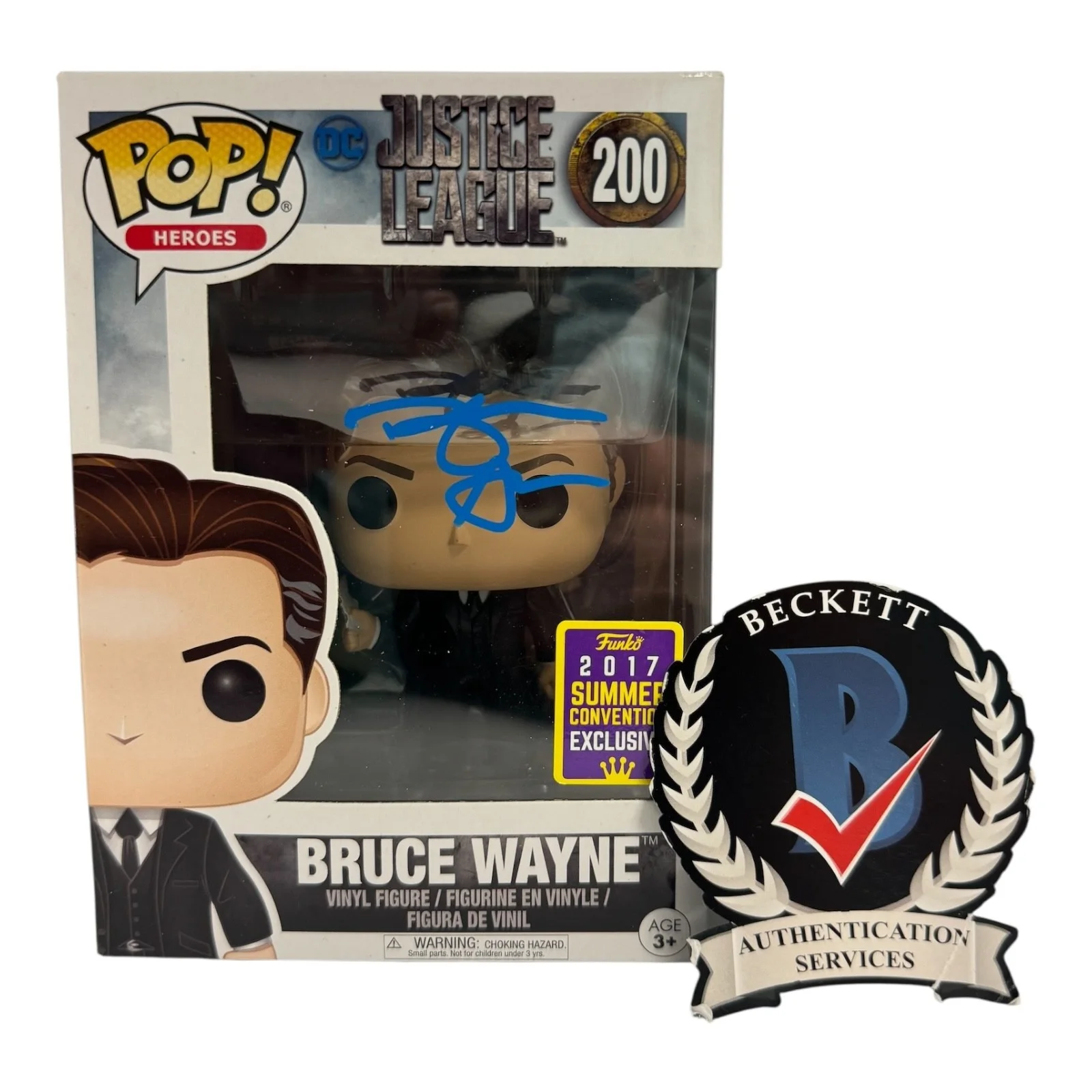 BEN AFFLECK — BEN AFFLECK SIGNED AUTOGRAPH FUNKO POP 200 JUSTICE LEAGUE BECKETT BRUCE WAYNE