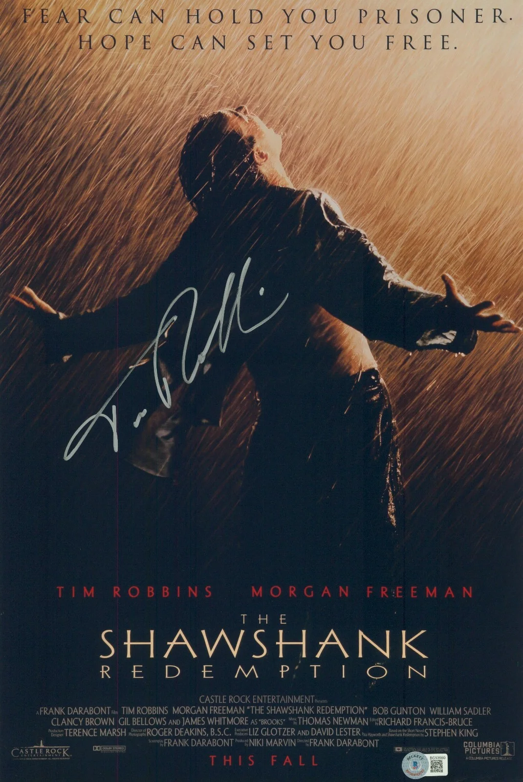 Tim Robbins — Tim Robbins Signed Autograph The Shawshank Redemption 12x18 Photo Beckett