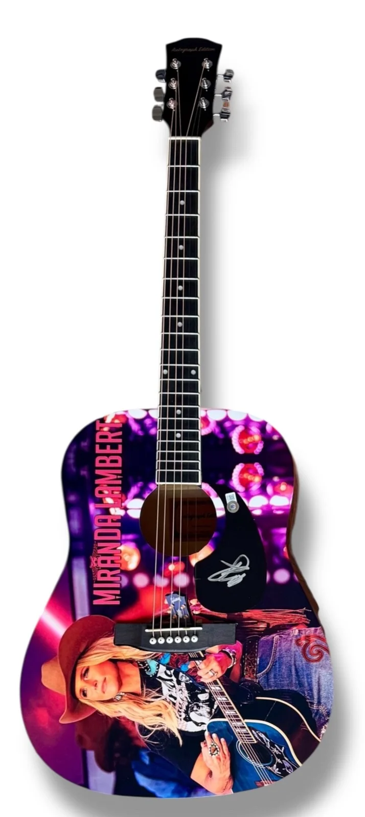 Miranda Lambert Signed Guitar Custom Graphics Beckett COA Bluebird, image 3