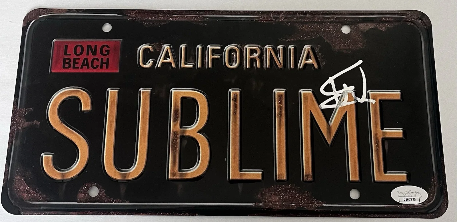 ERIC WILSON SIGNED SUBLIME BAND LICENSE PLATE SANTERIA WHAT I GOT JSA COA, изображение 2