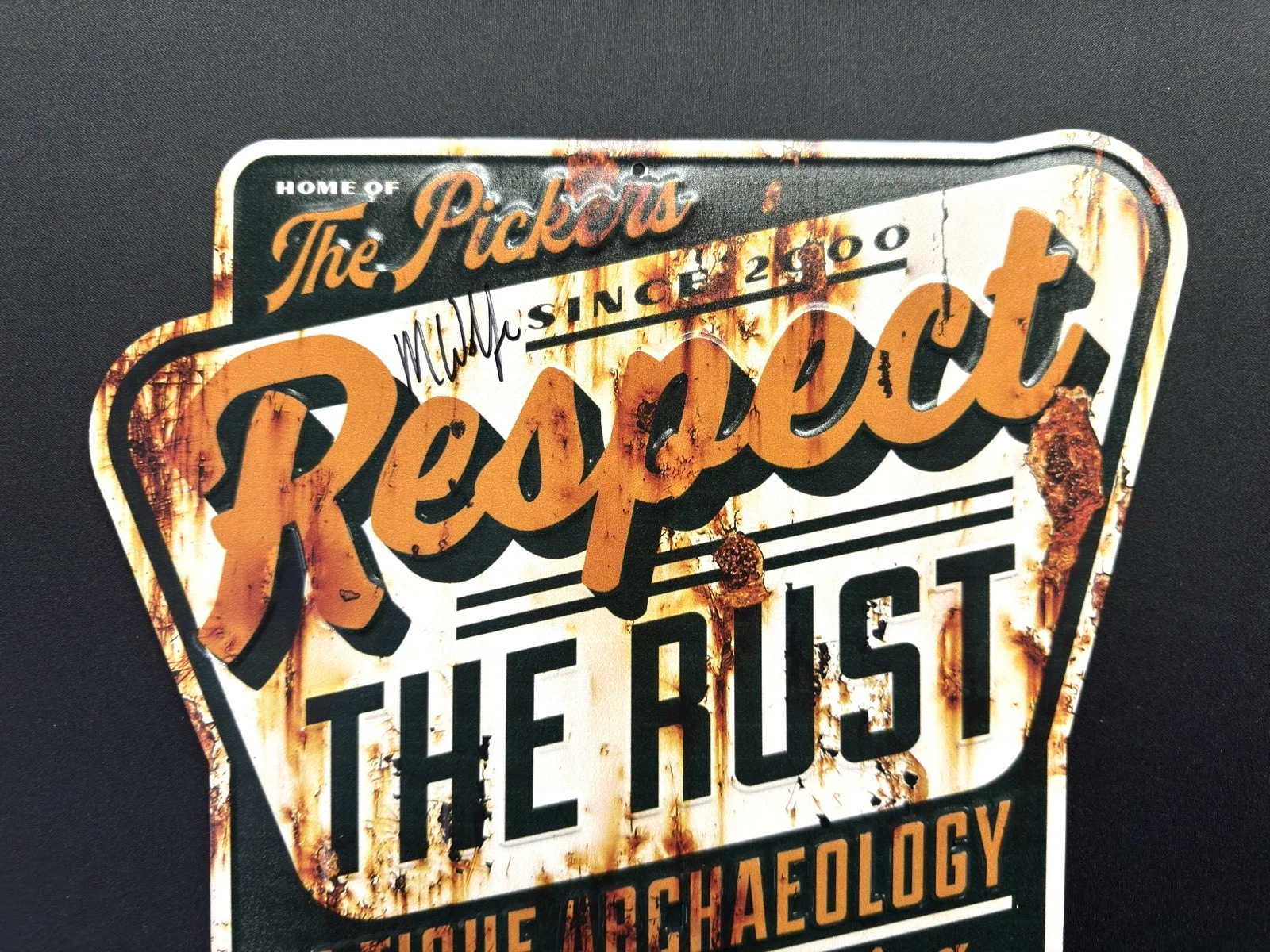 Mike Wolfe — Mike Wolfe American Pickers Antique Archaeology Autograph Sign Respect the Rust, изображение 3