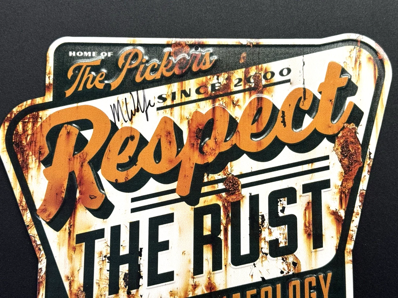 Mike Wolfe — Mike Wolfe American Pickers Antique Archaeology Autograph Sign Respect the Rust, изображение 5