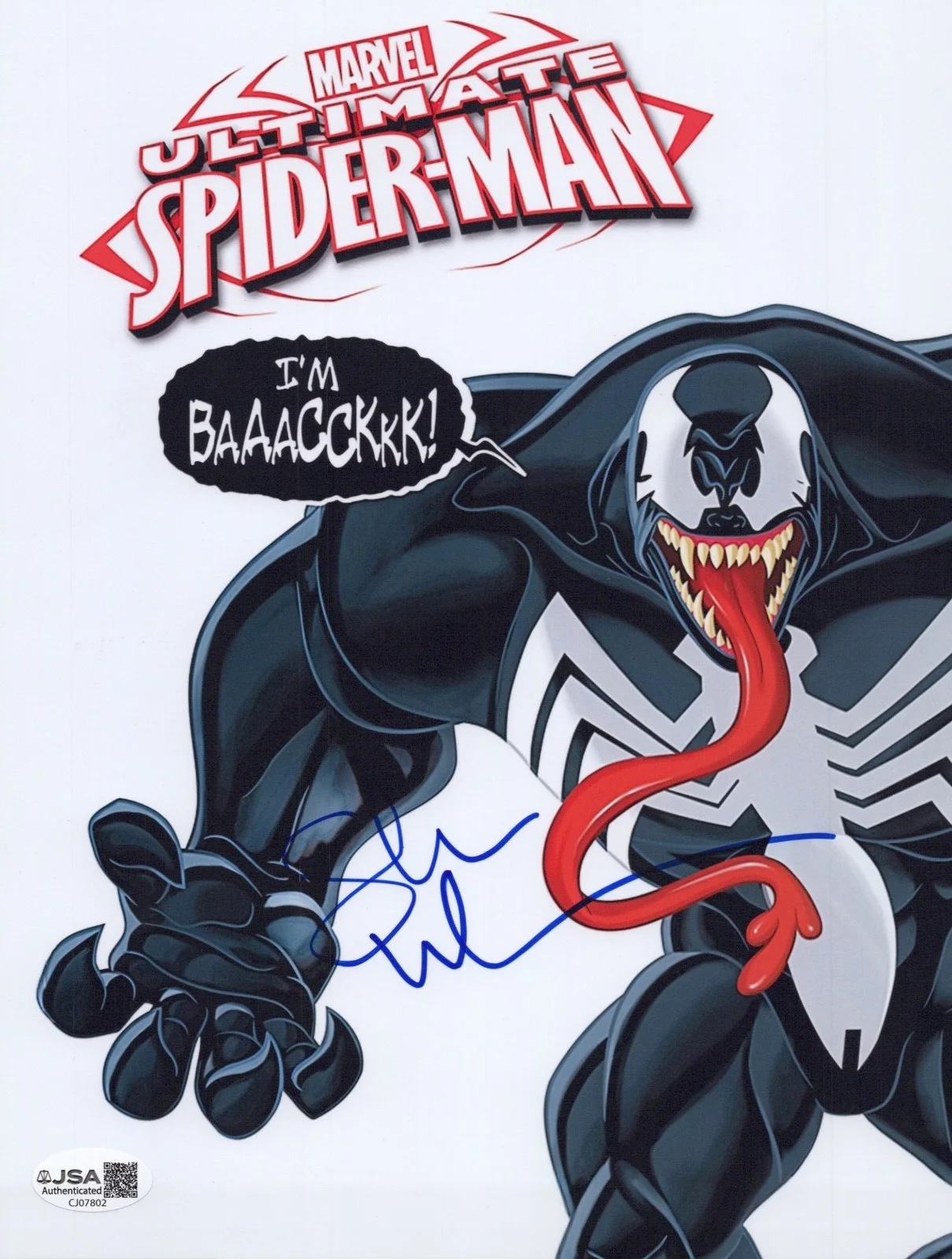 STEVEN WEBER — STEVEN WEBER Authentic Hand-Signed "ULTIMATE SPIDERMAN- VENOM" 8x10 Photo JSACOA