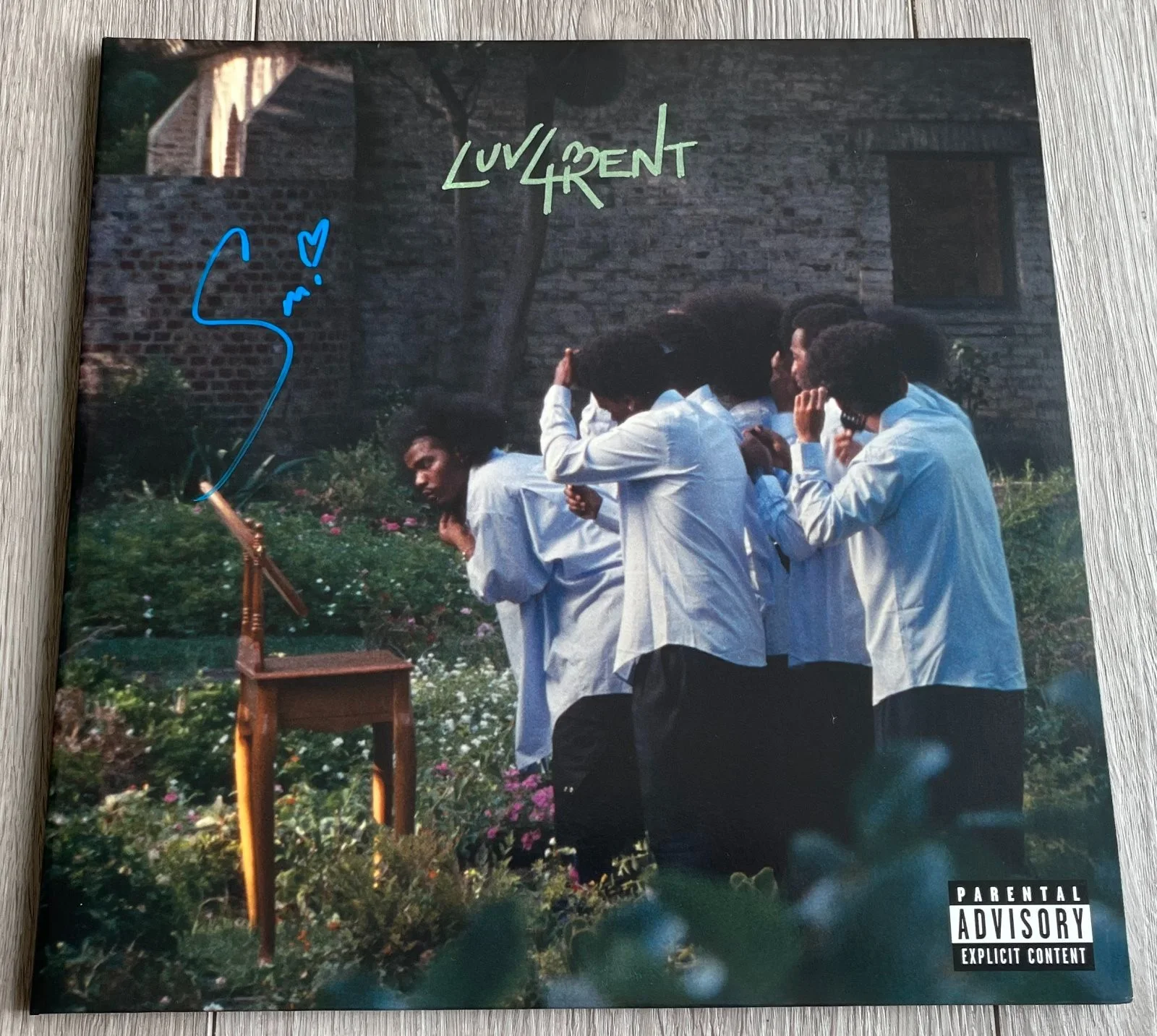 SMINO SIGNED AUTOGRAPH LUV 4 RENT VINYL ALBUM LP w/EXACT PROOF & BECKETT COA, изображение 2