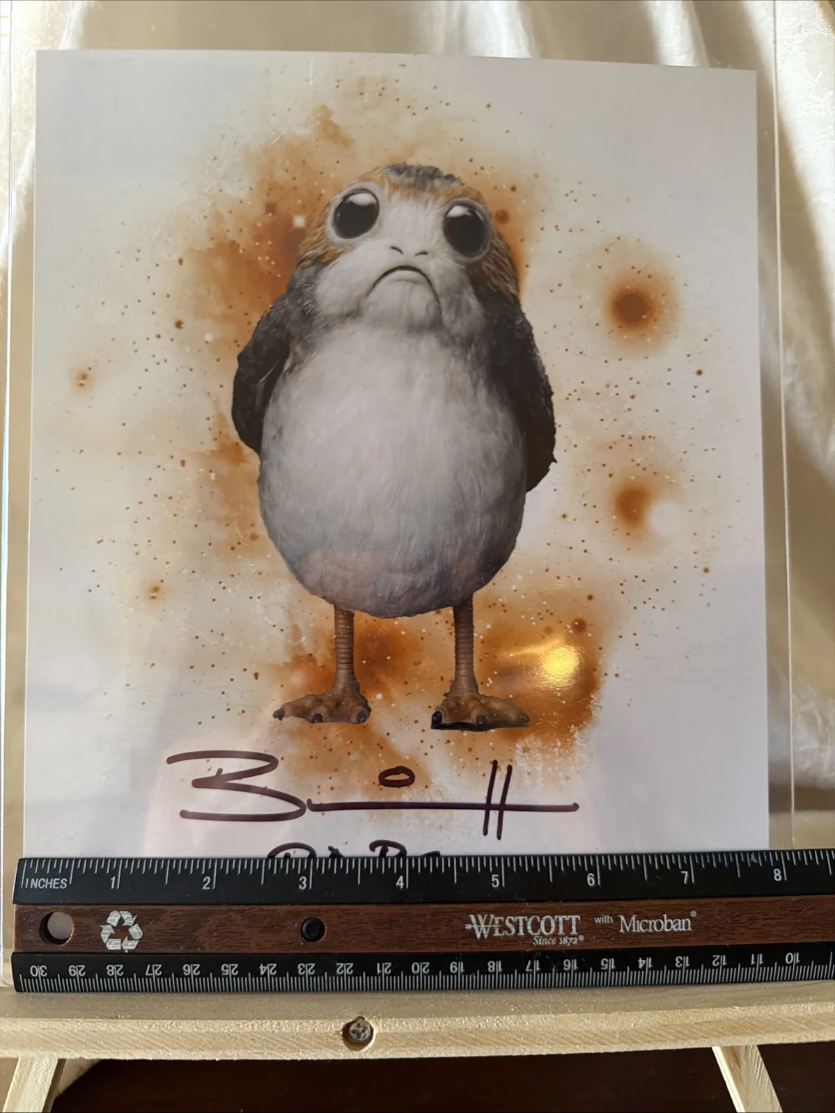 Brian Herring — BRIAN HERRING Signed STAR WARS LAST JEDI PORG 8x10 Autograph Photo JSA COA Cert, image 2