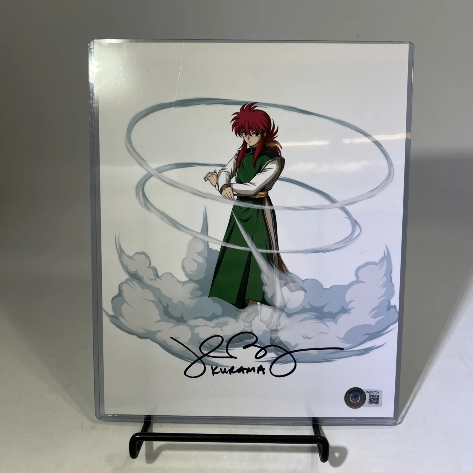 John Burgmeier — John Burgmeier Signed Photo Yu Yu Hakusho Kurama Anime 8x10 Beckett Cert #ML