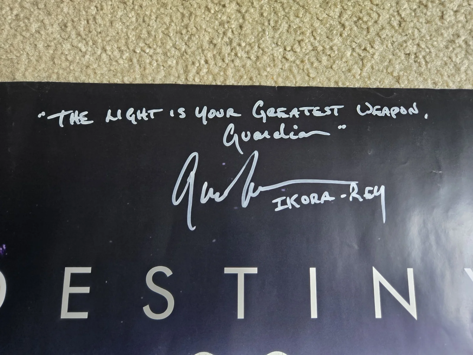 Gina Torres — Gina Torres SIGNED Destiny Mini Poster with Quote! Ikora Ray! JSA COA, изображение 2