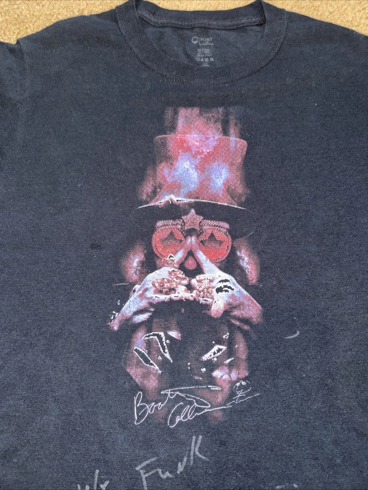 Bootsy Collins Signed T Shirt Black S Funkadelic Bassist Parliament We Funk, изображение 2