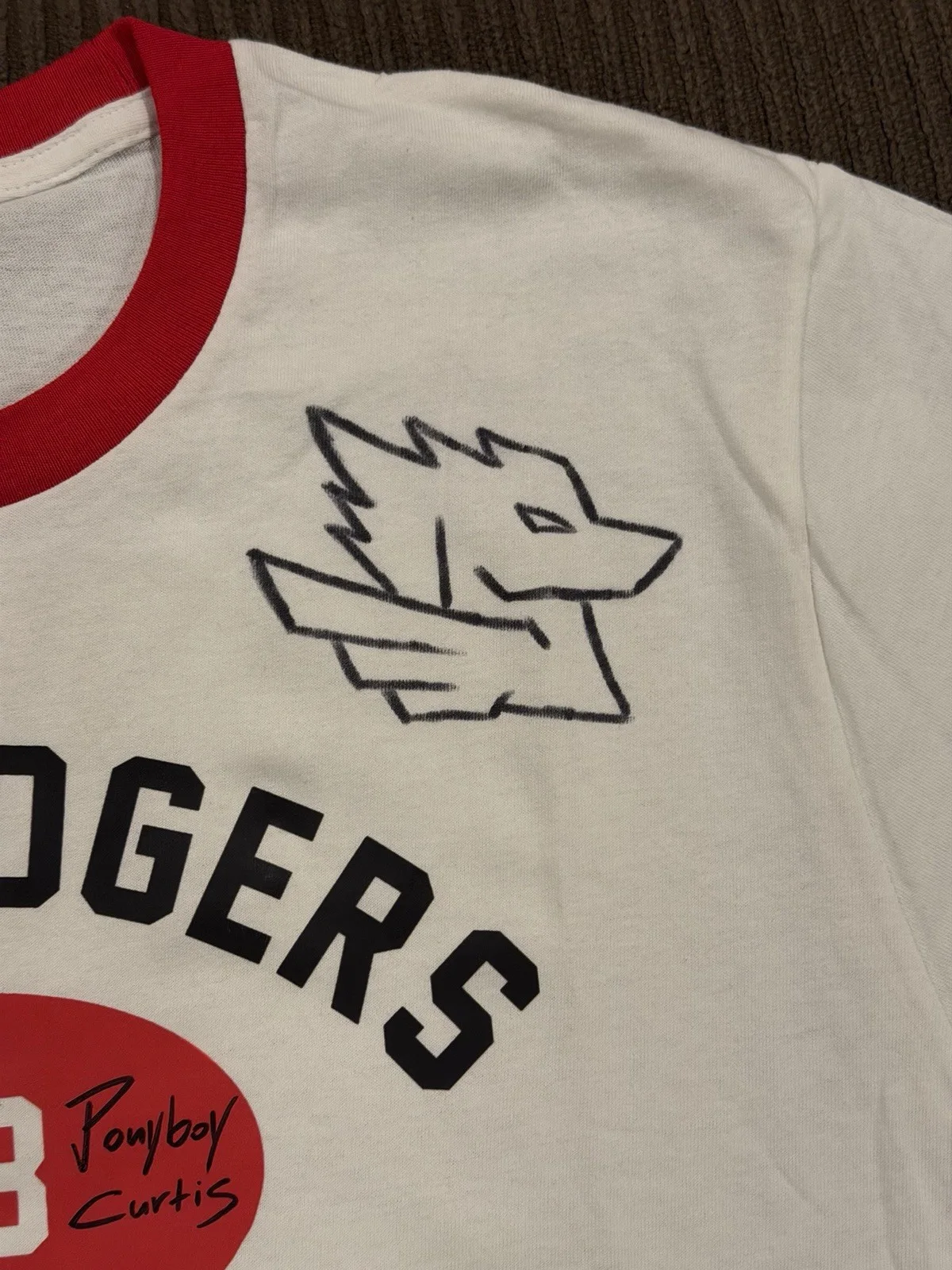 Brody Grant Signed Outsiders Replica Shirt Ponyboy Curtis Autograph Authentic, image 4