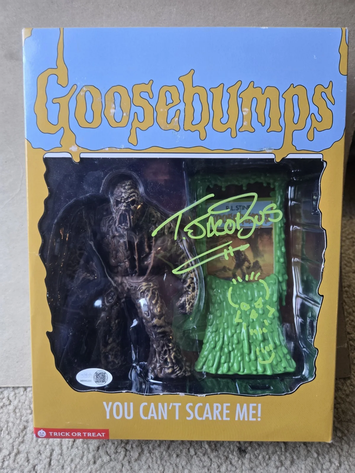 TIM JACOBUS — Tim Jacobus SIGNED Goosebumps Trick or Treat Studios Figure #2! SKETCH! JSA COA