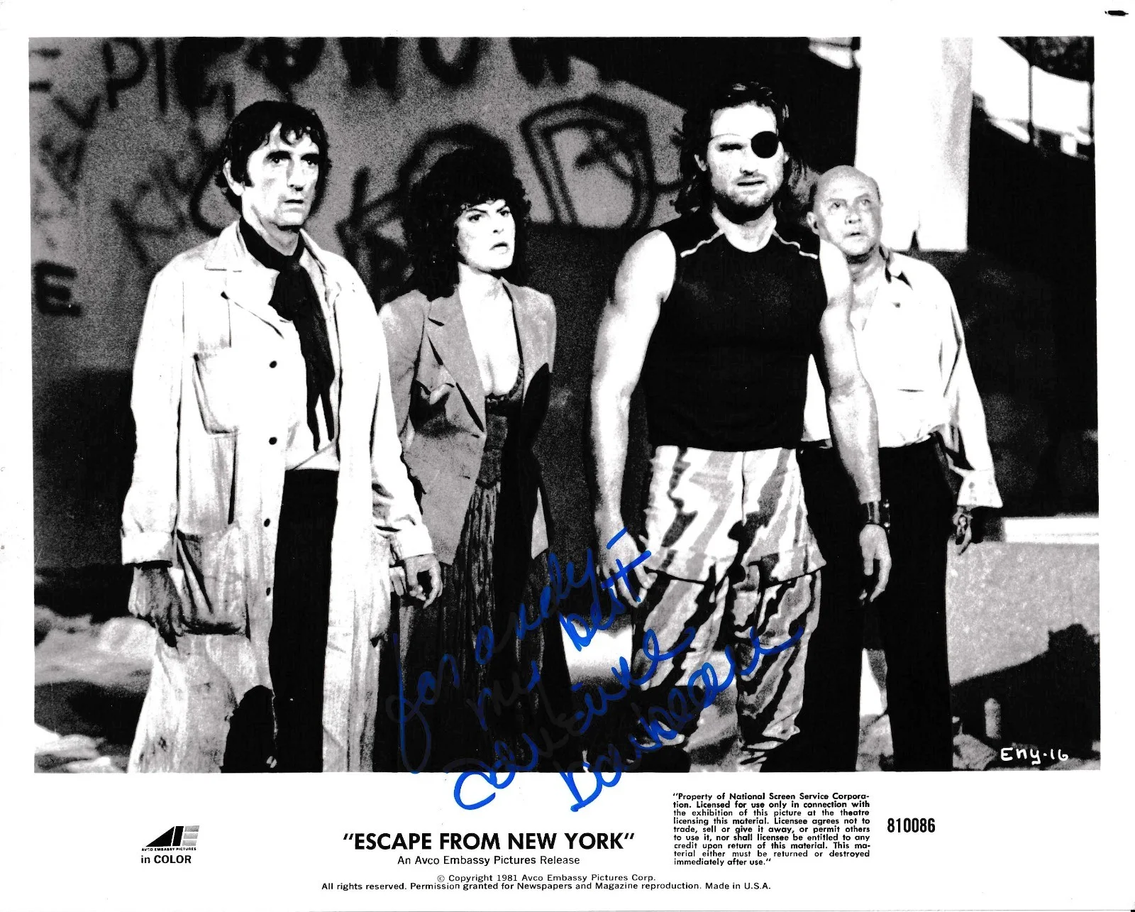 Adrienne Barbeau — Adrienne Barbeau Escape From New York Signed 8x10 Photo COA