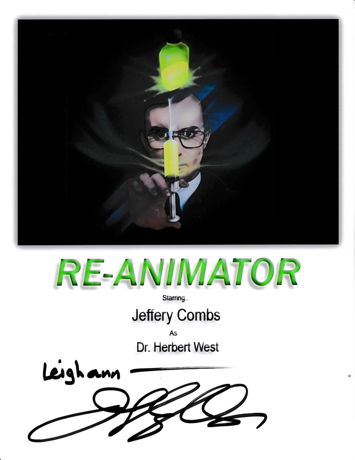 Jeffrey Combs — Jeffrey Combs As Herbert West Reanimator Signed 8x10 Photo COA
