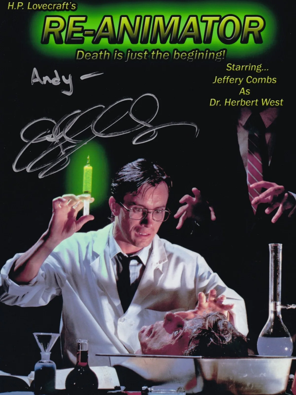Jeffrey Combs — Jeffrey Combs As Herbert West Reanimator Signed 8x10 Photo COA