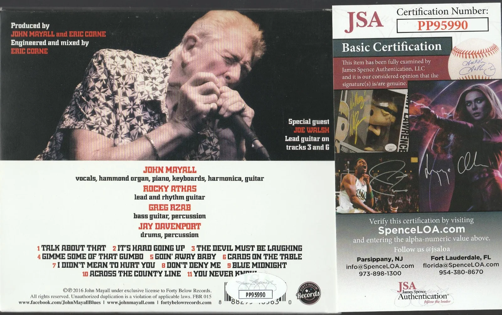 SIGNED JOHN MAYALL AUTOGRAPHED CD CERTIFIED AUTHENTIC JSA COA # PP95990, image 2