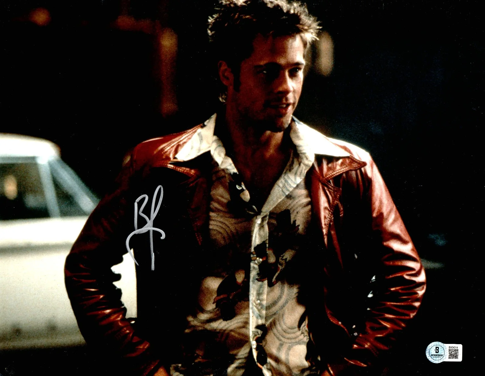 BRAD PITT — BRAD PITT SIGNED AUTOGRAPH 11X14 PHOTO FIGHT CLUB BAS BECKETT