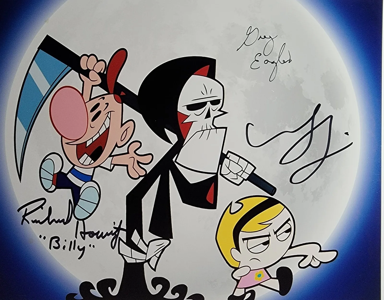 Grey Delisle, Richard Horvitz, & Greg Eagles — Grey Delisle, Richard Horvitz, & Greg Eagles 3X Signed 8x10 Photo W/ JSA COA 's