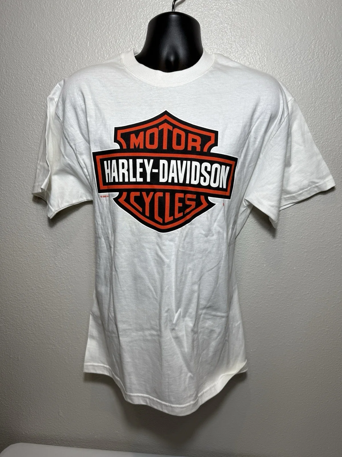 The Undertaker WWE Signature On A Harley Davidson Shirt Male Large White, изображение 4