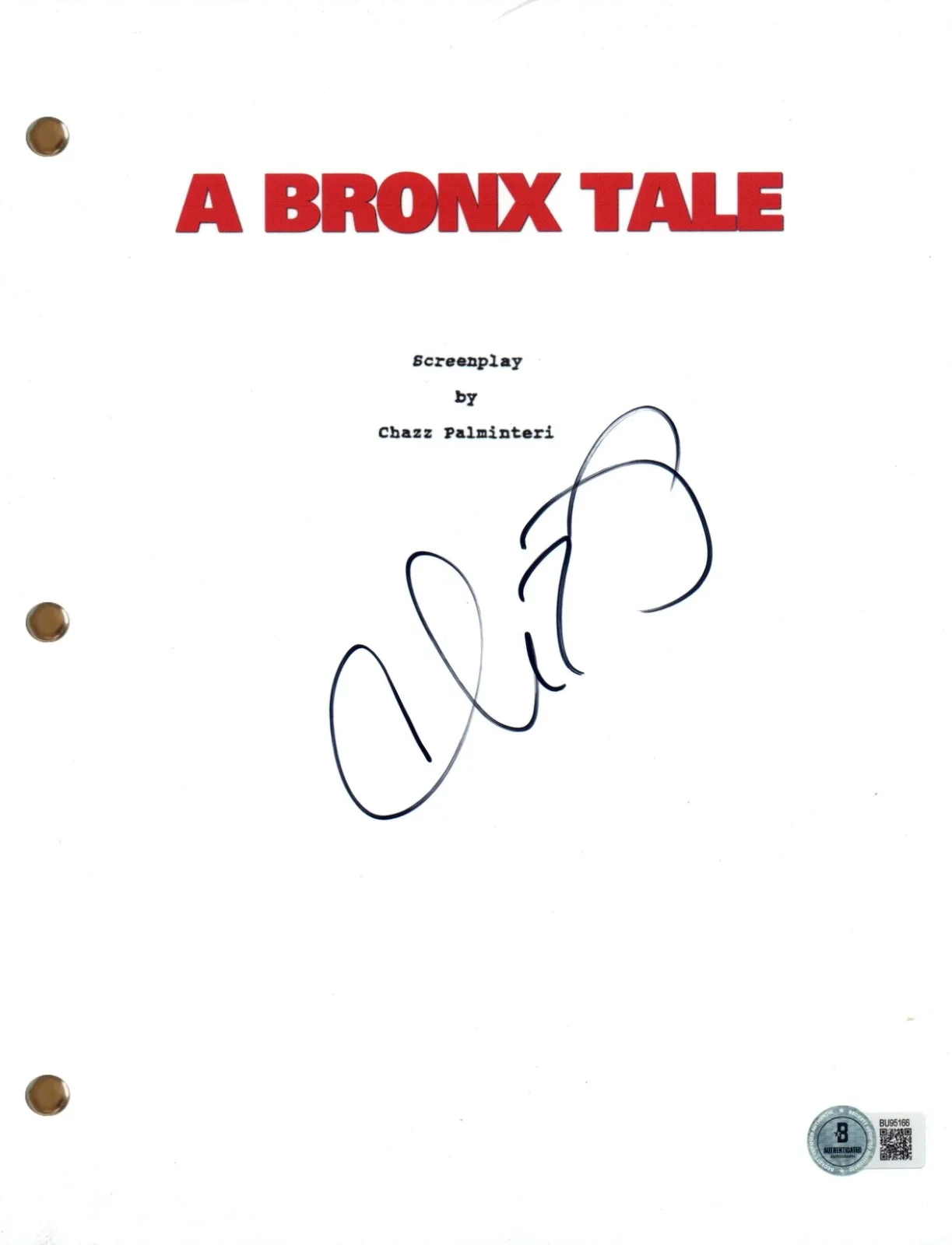 Chazz Palminteri — Chazz Palminteri "A Bronx Tale" Signed Movie Script Full Screenplay Beckett COA, image 2