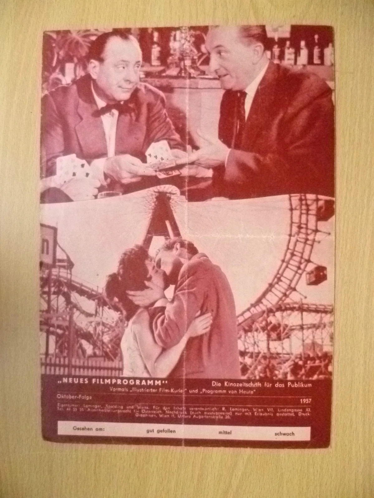 1957film Neues Programme Lachendes Wien~Paul Löwinger Ernst Waldbrunn Cissy, image 3