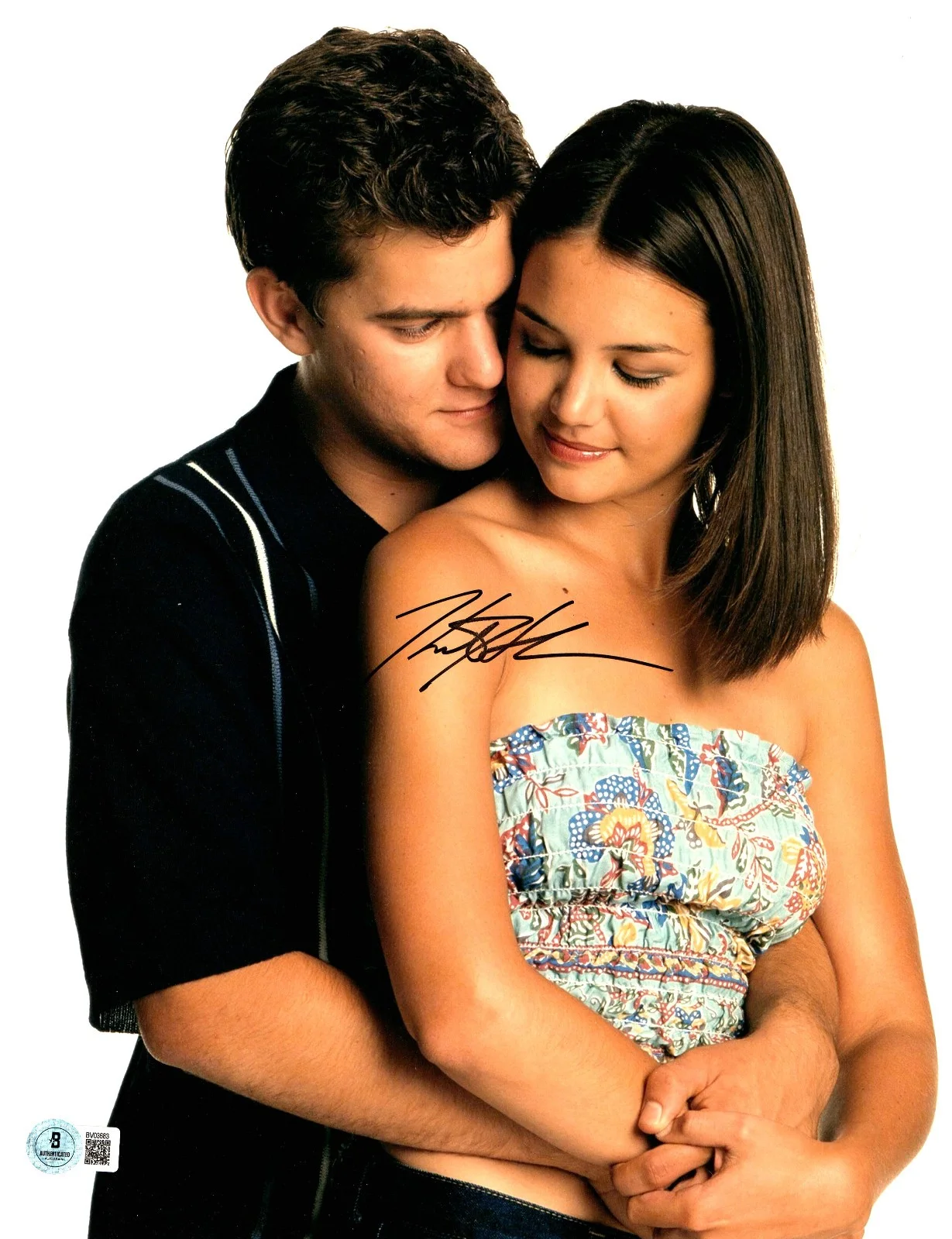 SIGNED — KATIE HOLMES SIGNED AUTOGRAPH DAWSON'S CREEK 11X14 PHOTO BECKETT BAS