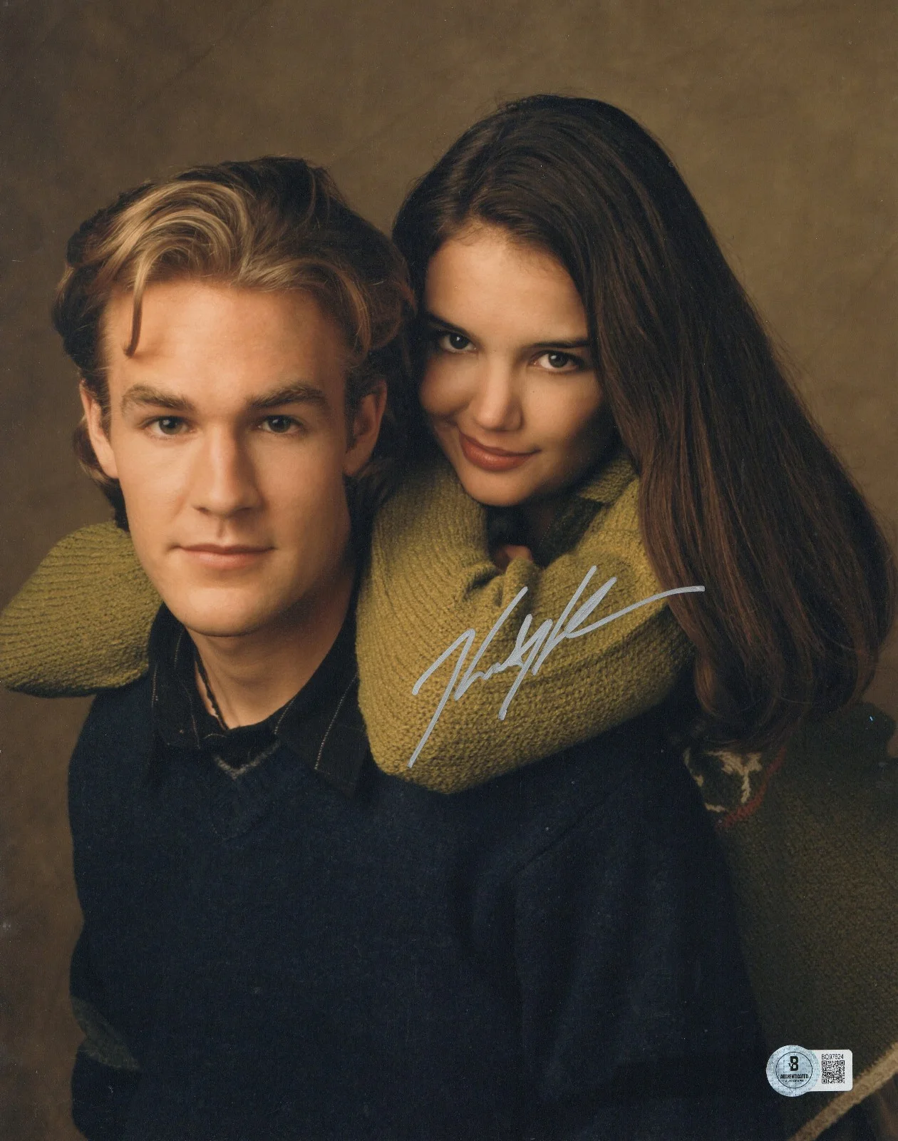 SIGNED — KATIE HOLMES SIGNED AUTOGRAPH DAWSON'S CREEK 11X14 PHOTO BECKETT BAS