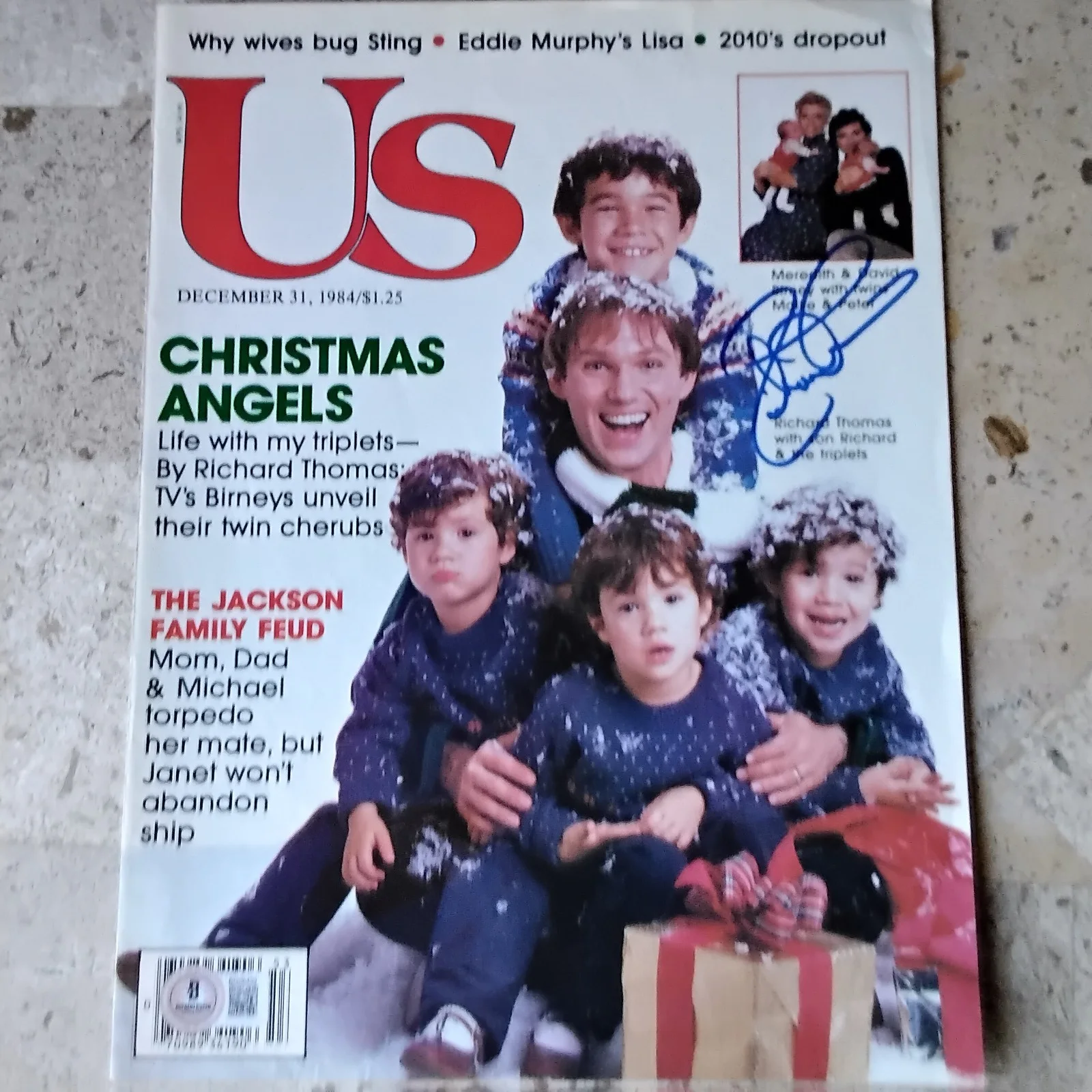 Richard Thomas SIGNED 1984 Mag Cover TV Movie Actor The Waltons John Boy IT, изображение 2