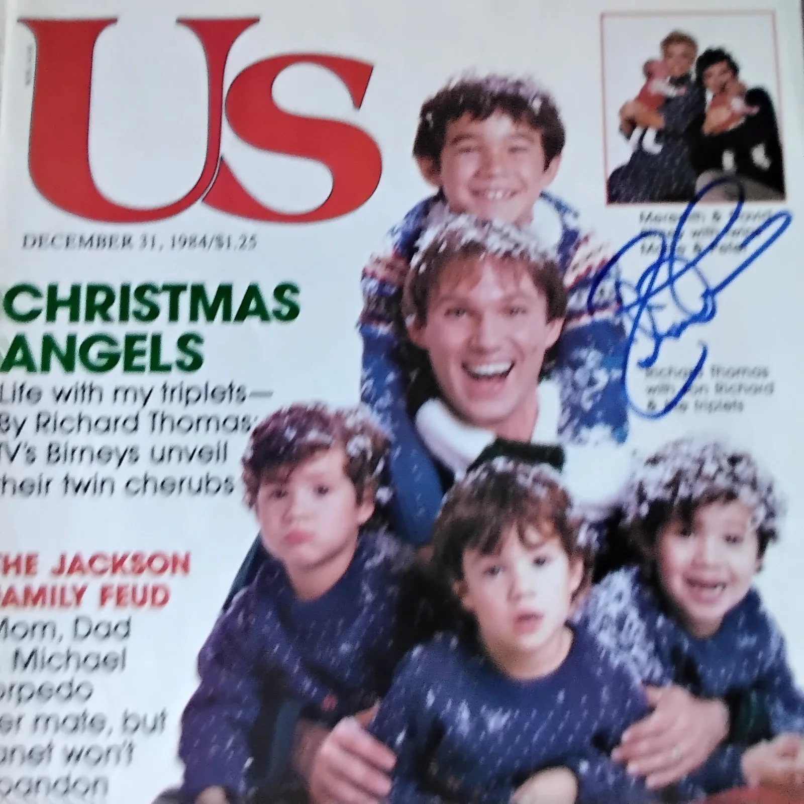 Richard Thomas SIGNED 1984 Mag Cover TV Movie Actor The Waltons John Boy IT, изображение 3