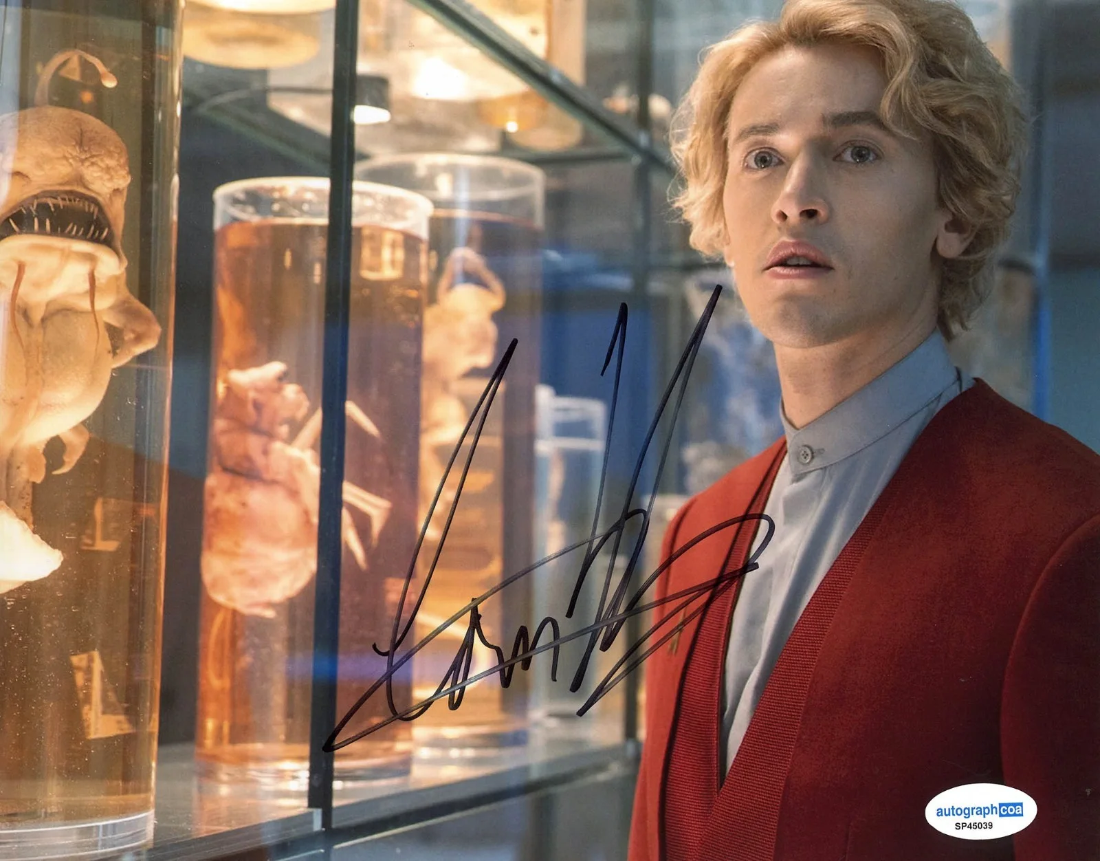 Tom Blyth — Tom Blyth signed "THE HUNGER GAMES" 8x10 Photo AUTO d Coriolanus Snow ACOA COA, image 3