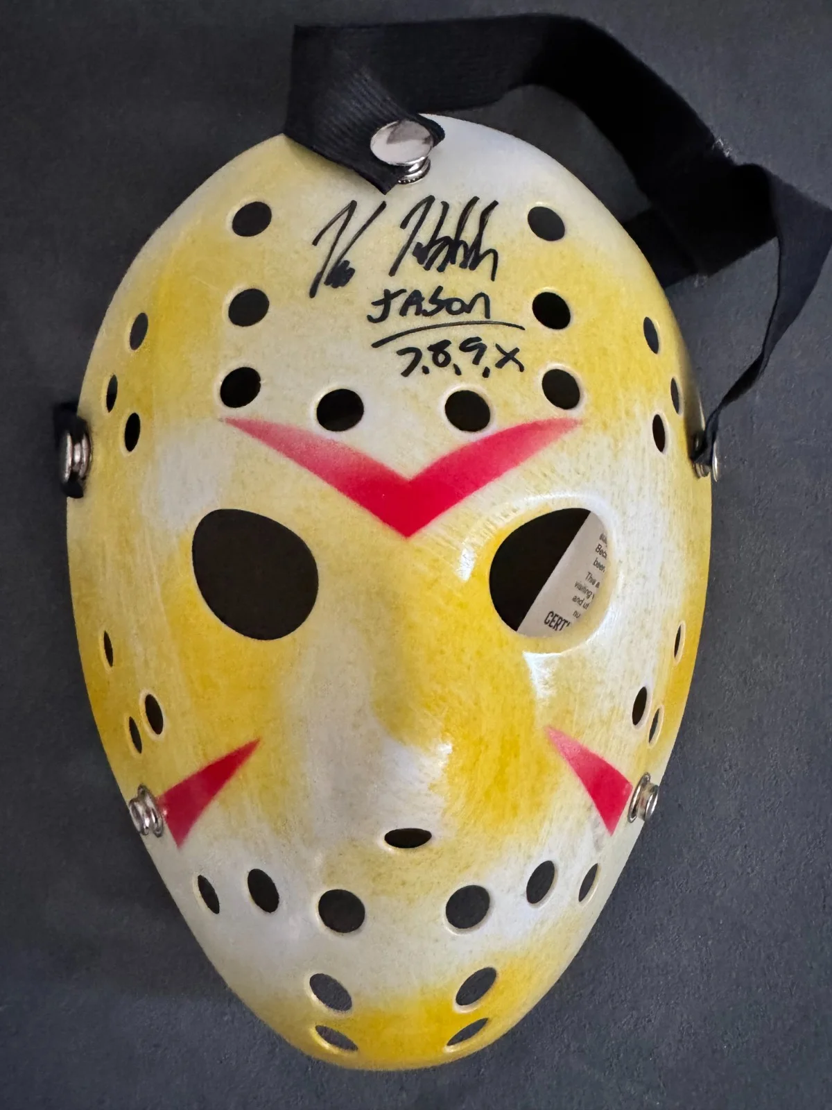 Kane Hodder — KANE HODDER Signed Jason Voorhees 7,8,9,X mask - Certified, изображение 2