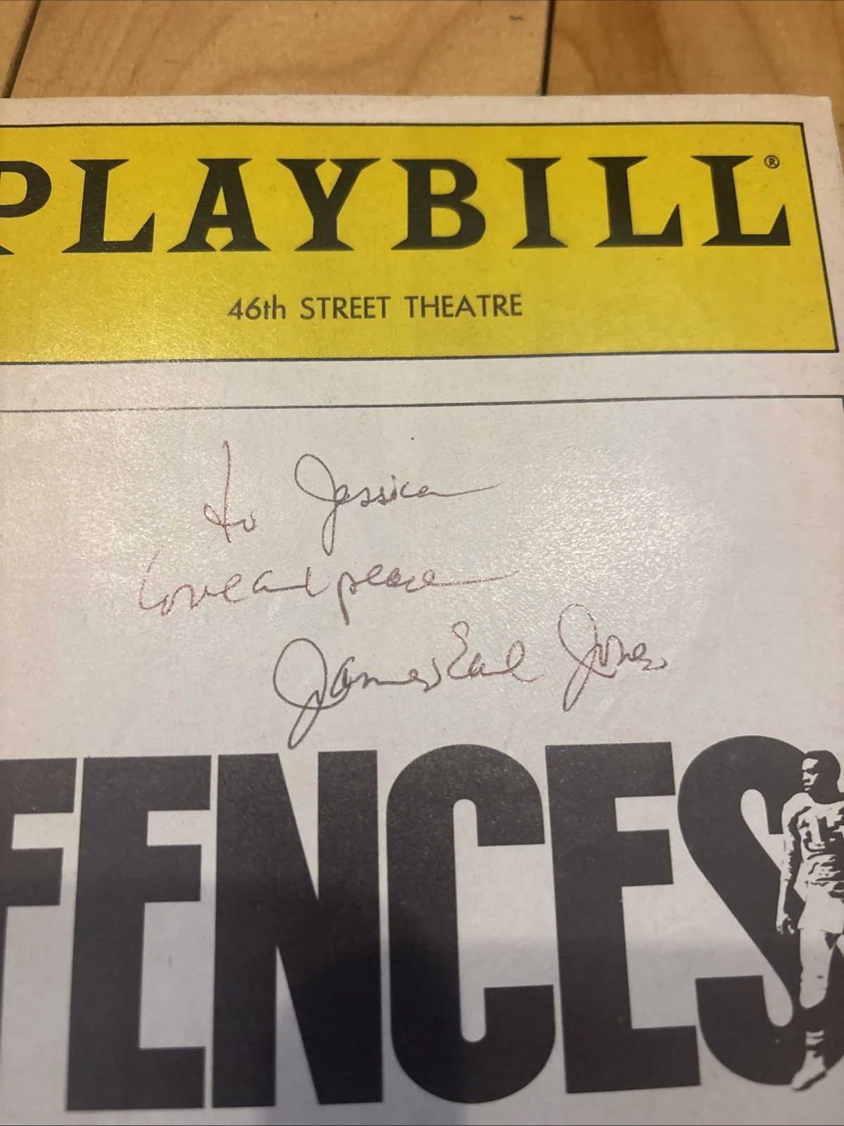 James Earl Jones Signed Fences Vintage Playbill Broadway Legend Star Wars Darth, image 2