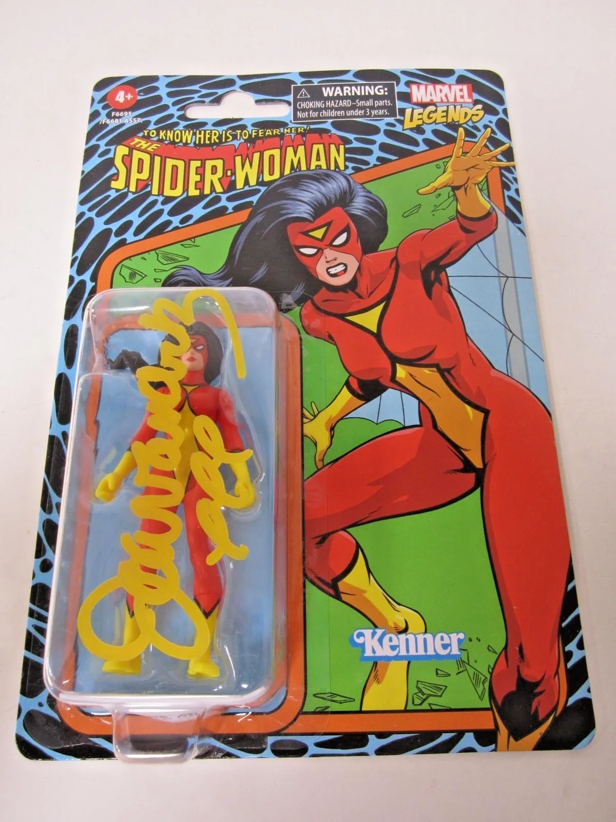 Joan Van Ark — Joan Van Ark Signed Toy Figure Marvel Legend Spider Woman Figure Autographed COA