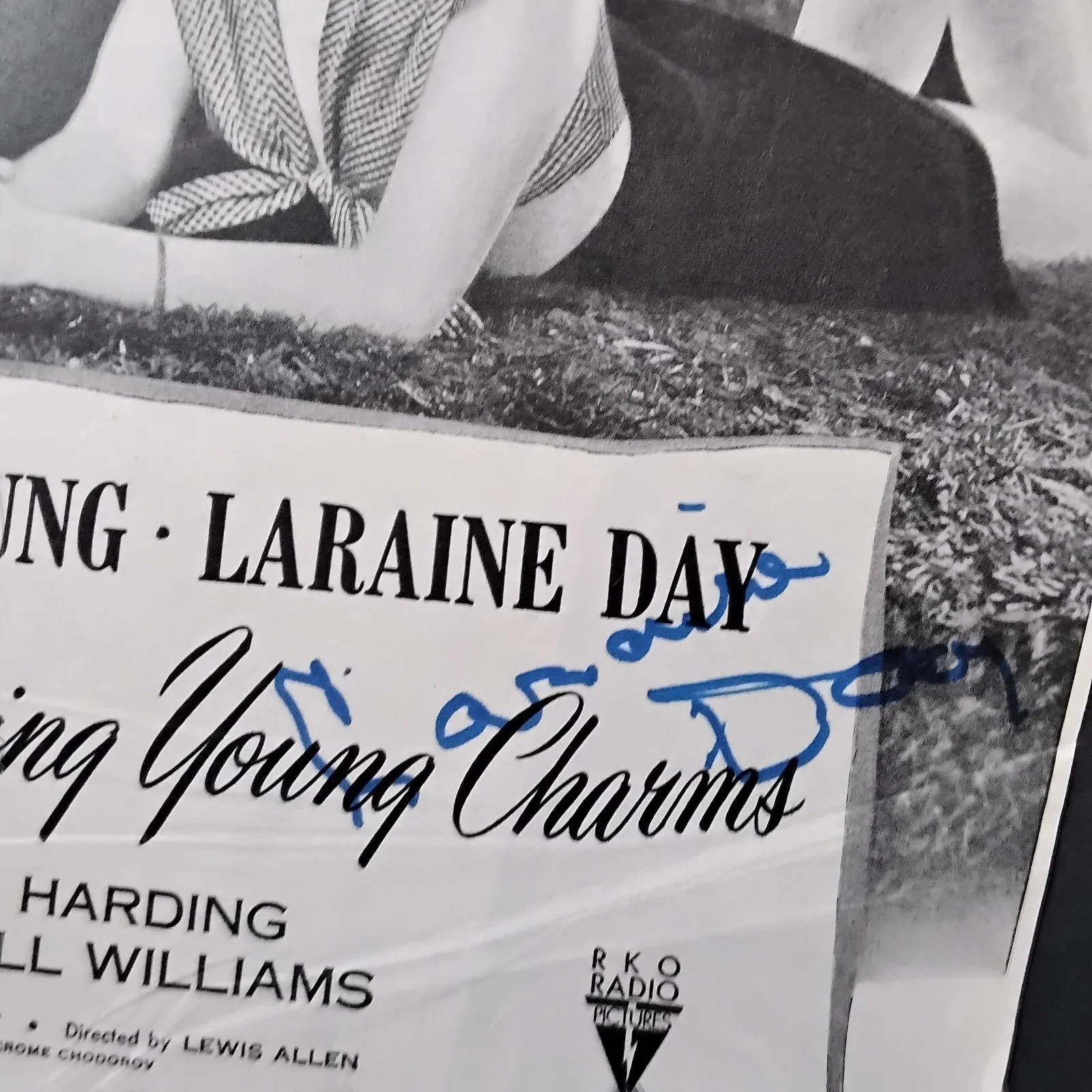 Laraine Day SIGNED 1945 Movie Ad Those Endearing Young Charms Robert Young RKO, image 4