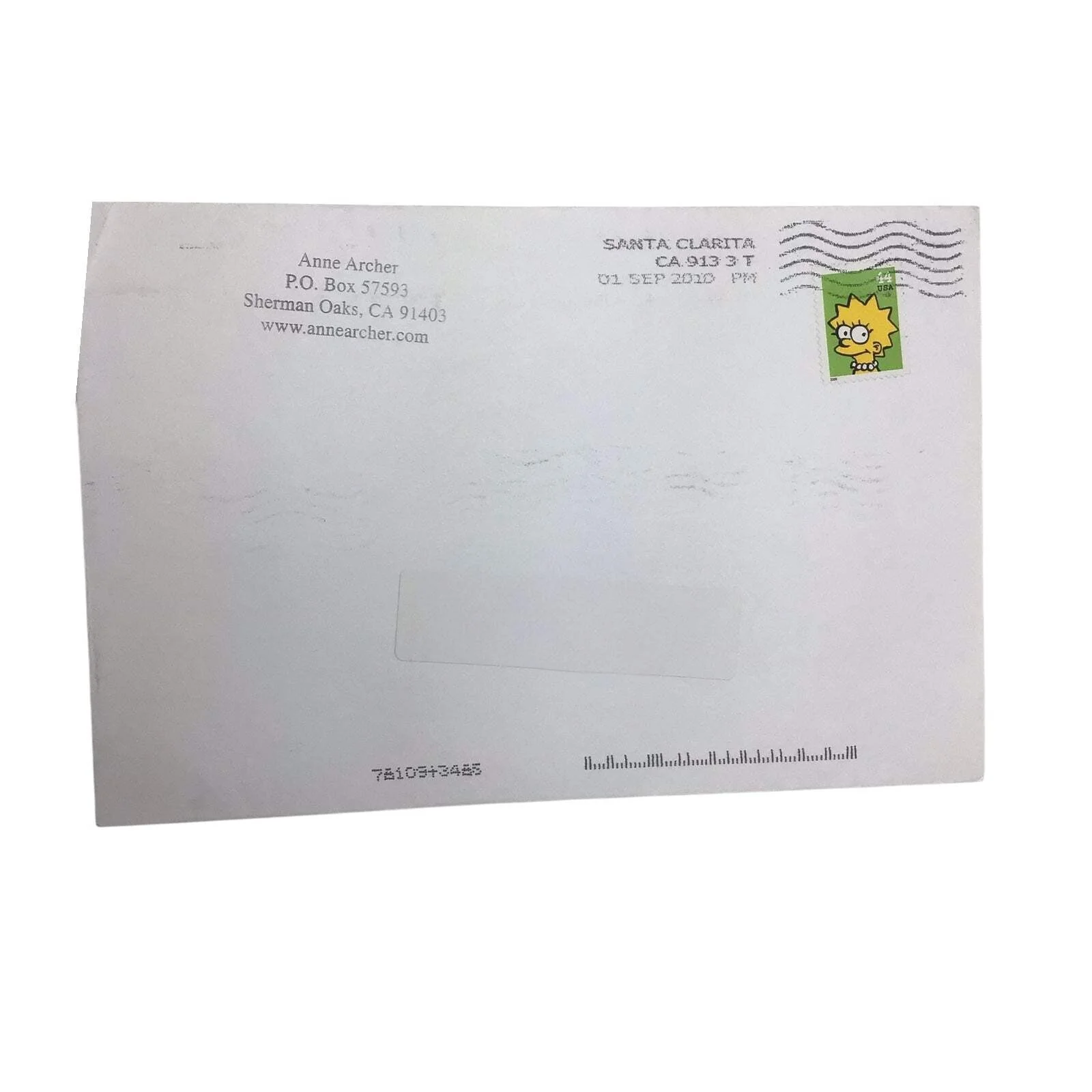 Anne Archer — Anne Archer Photograph Featuring Signature with Postmarked Envelope, изображение 3