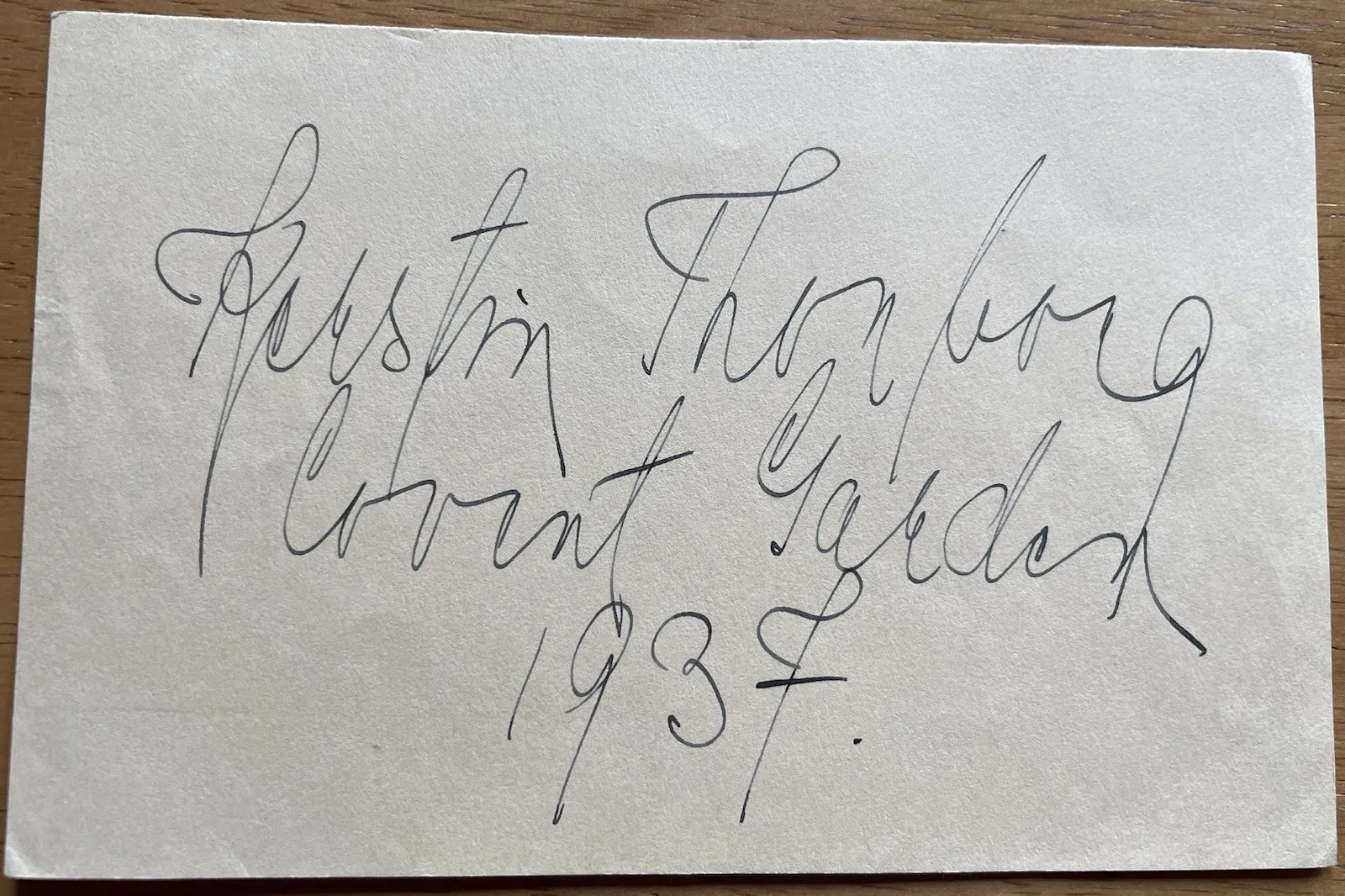 Swedish Opera Soprano Kerstin Thorborg Autograph, image 2