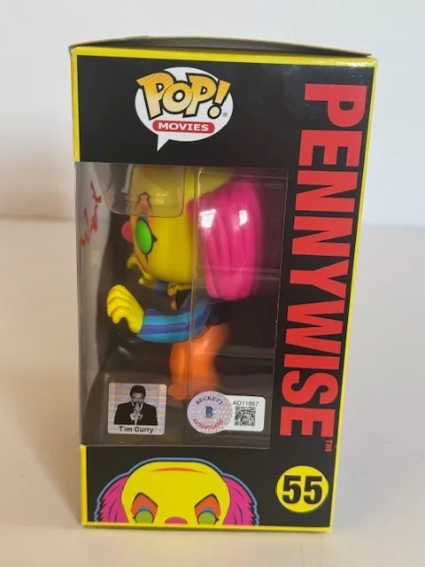 Tim Curry — Tim Curry Signed/Autographed IT Pennywise Funko Pop! OCCM & Curry Holo COA, image 2