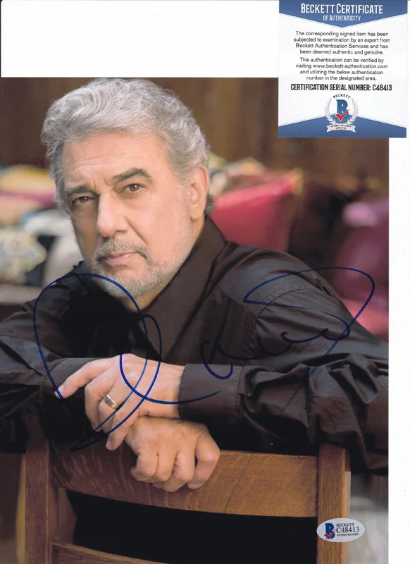 Placido Domingo — Placido Domingo The Three Tenors Signed Autograph 8x10 Photo Beckett BAS COA #4