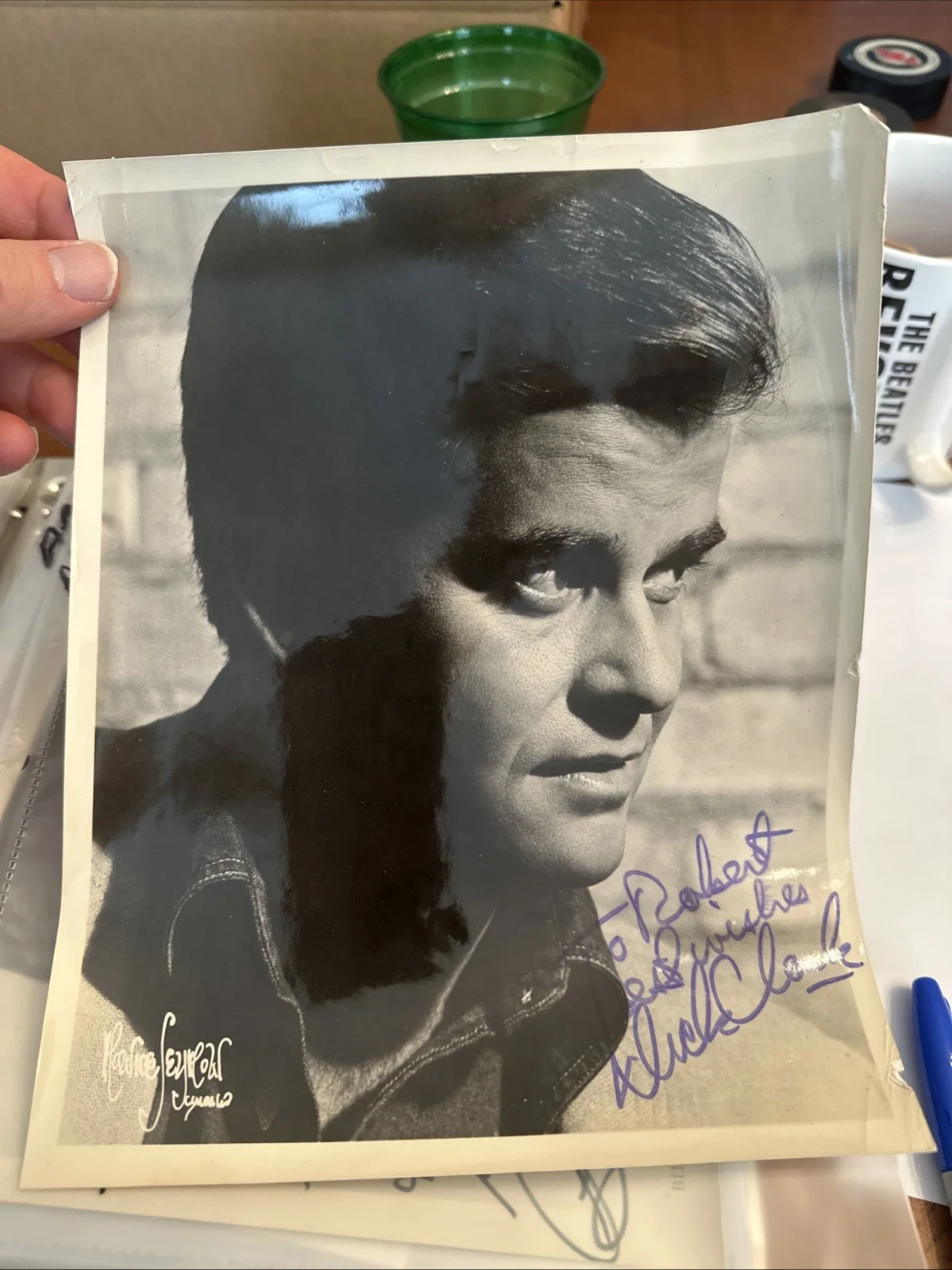Dick Clark — Dick Clark personalized autographed picture 8x10 B&W picture very nice VINTAGE, изображение 2