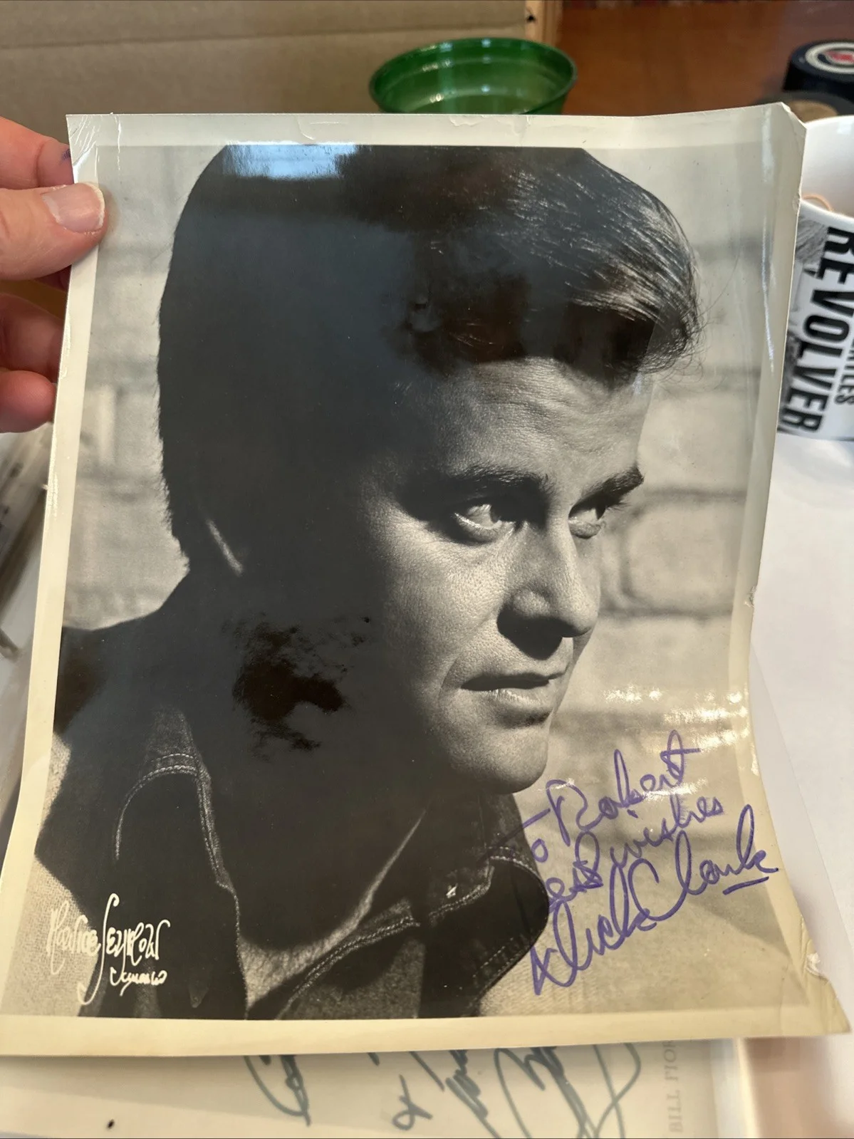 Dick Clark — Dick Clark personalized autographed picture 8x10 B&W picture very nice VINTAGE, изображение 4