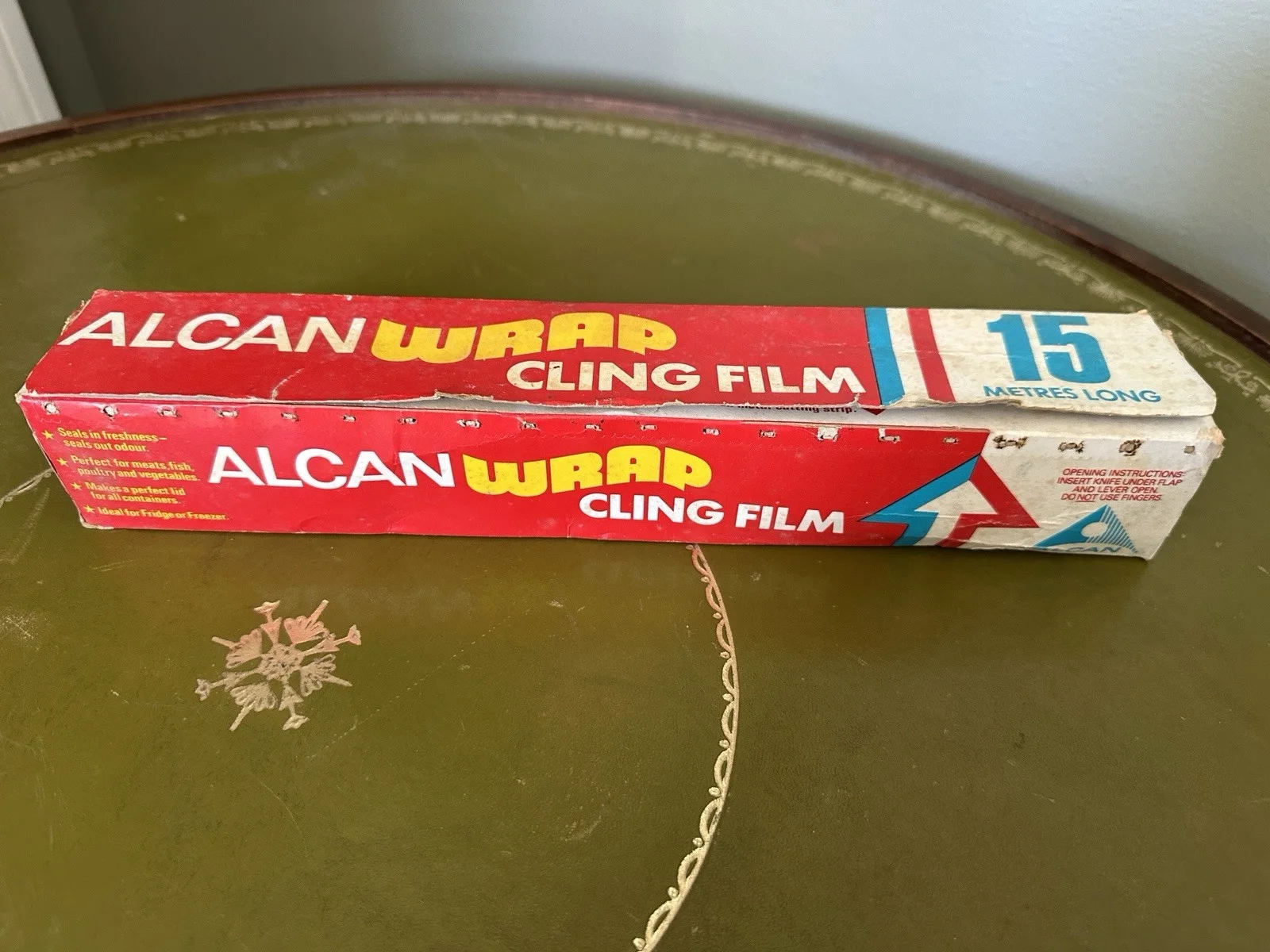 ALCAN WRAP CLING CLEAN FILM Vintage Prop Retro Empty Packaging Collectors Film, изображение 5