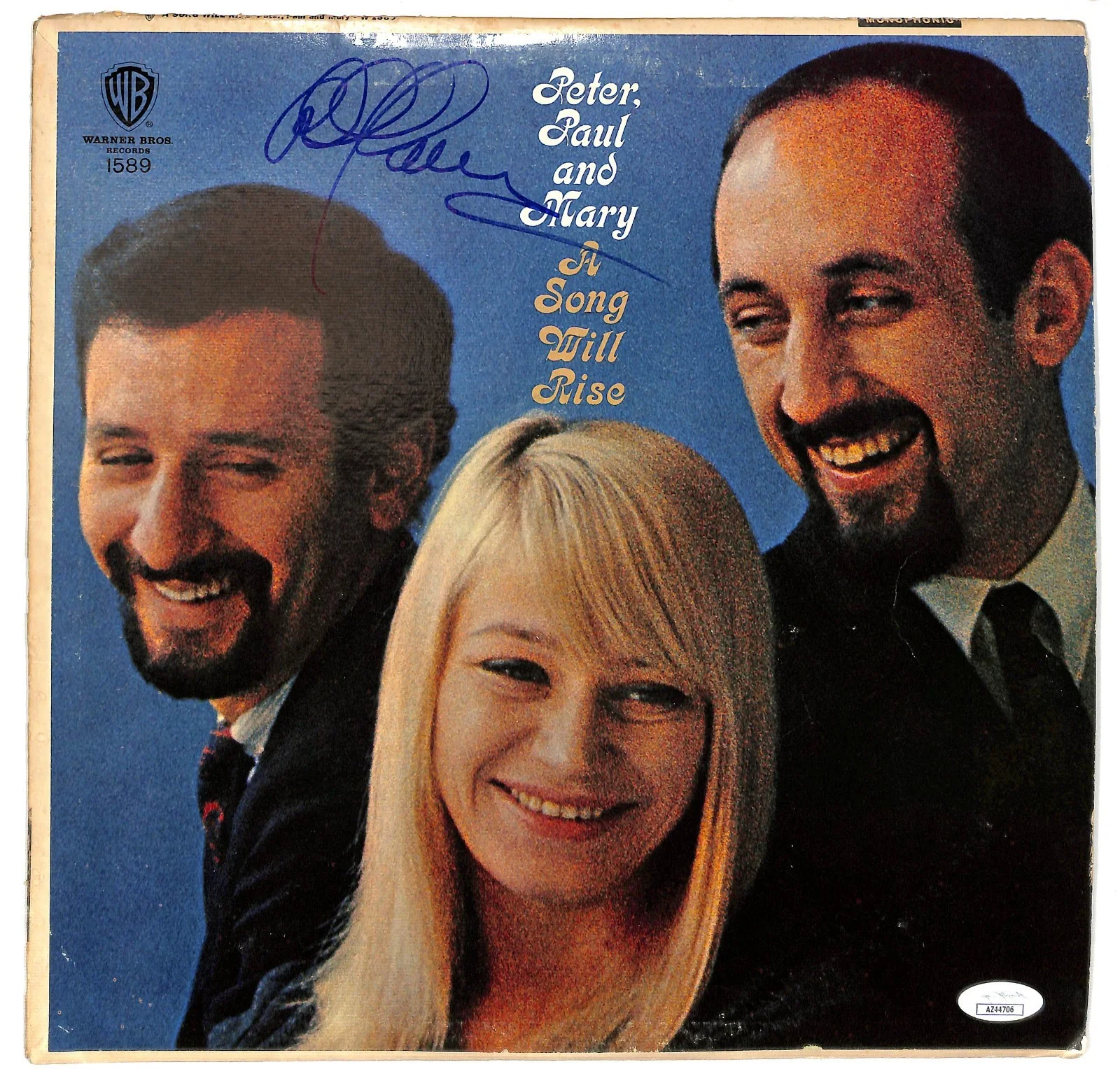 Peter Yarrow — Peter Yarrow Signed "A Song Will Rise" Peter, Paul & Mary Album JSA, image 2
