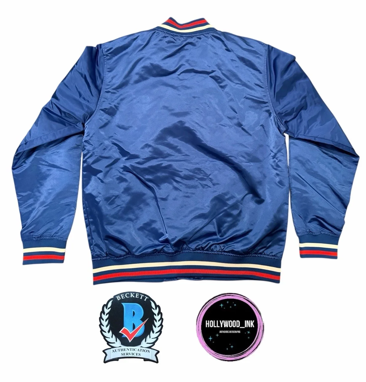 Matt Duffer, Ross Duffer — DUFFER BROTHERS SIGNED STRANGER THINGS JACKET-M AUTOGRAPH BECKETT HOLO (A) PROOF, image 2