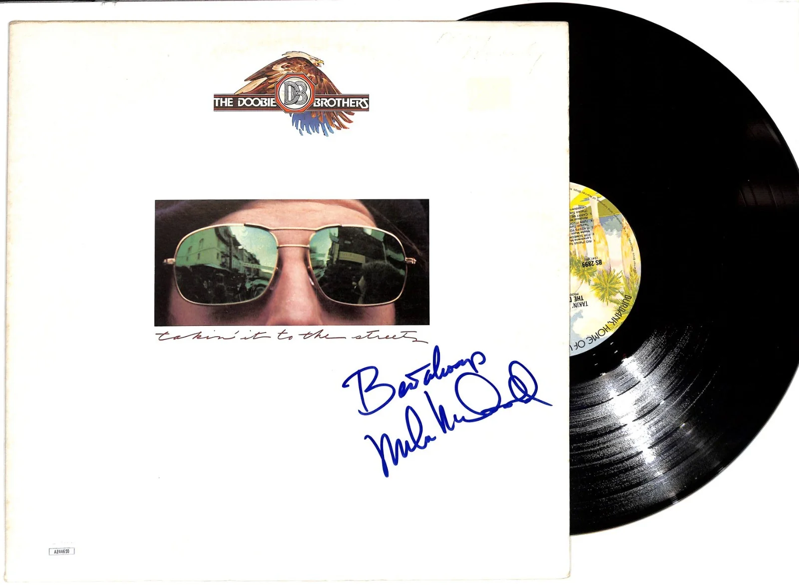 Michael McDonald — Michael McDonald Signed "Takin' It To The Streets" The Doobie Brother Album JSA, изображение 2