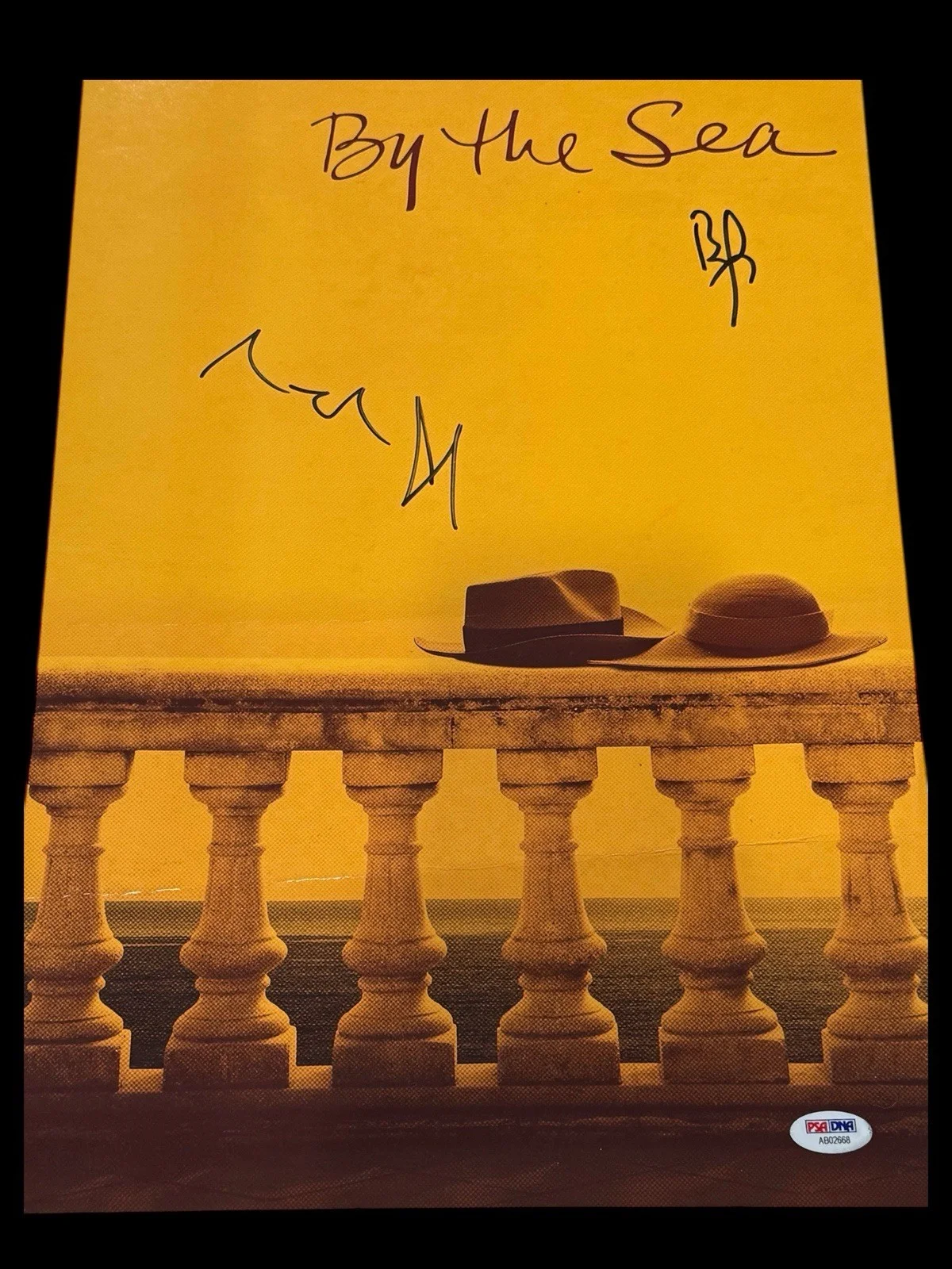 Angelina Jolie, Brad Pitt — ANGELINA JOLIE + BRAD PITT SIGNED AUTOGRAPH BY THE SEA 12x18 PSA, image 2