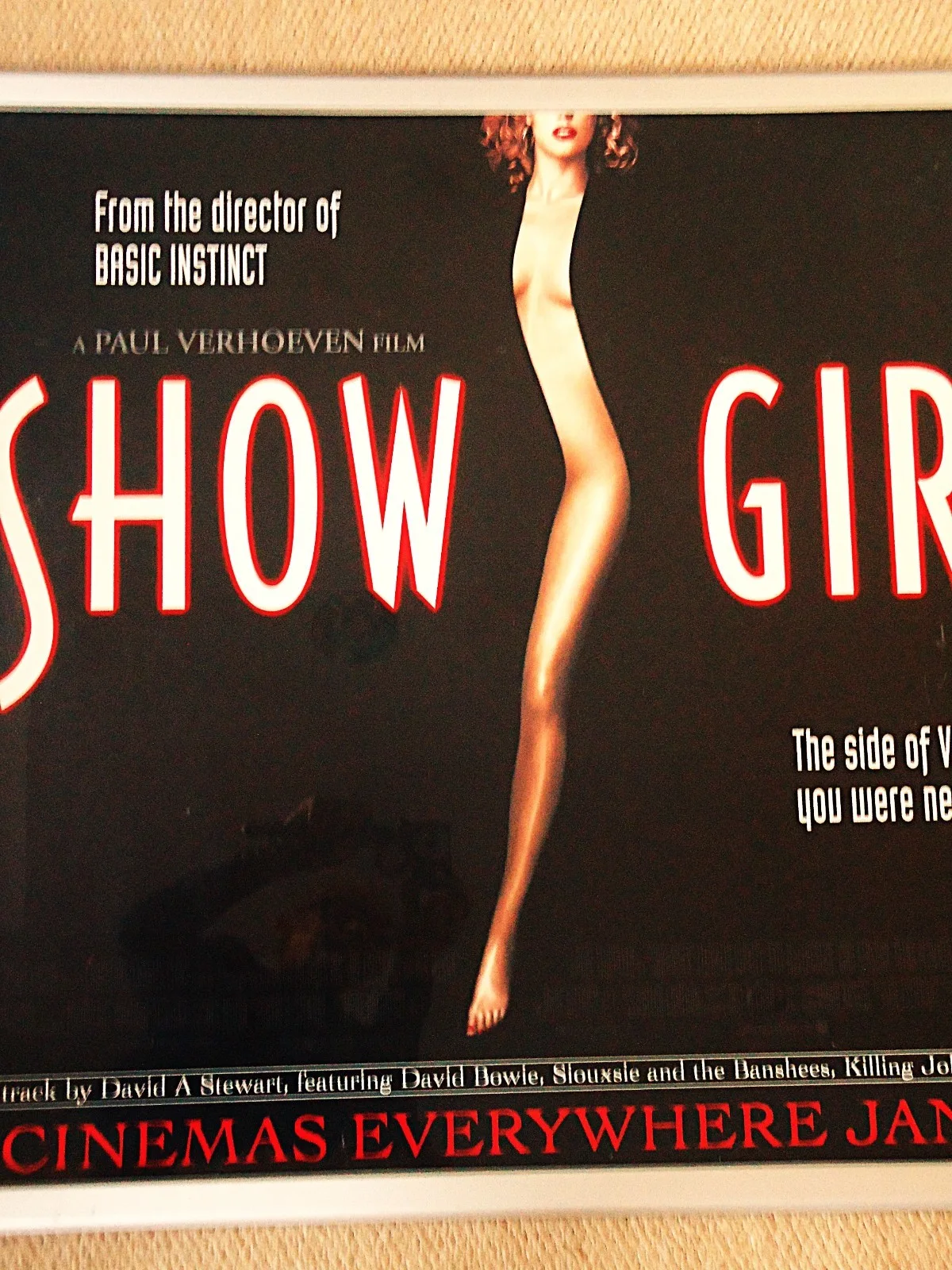 SHOWGIRLS UK QUAD MOVIE FILM POSTER 95 PAUL VERHOEVEN ORIGINAL RARE CULT POSTER, изображение 3