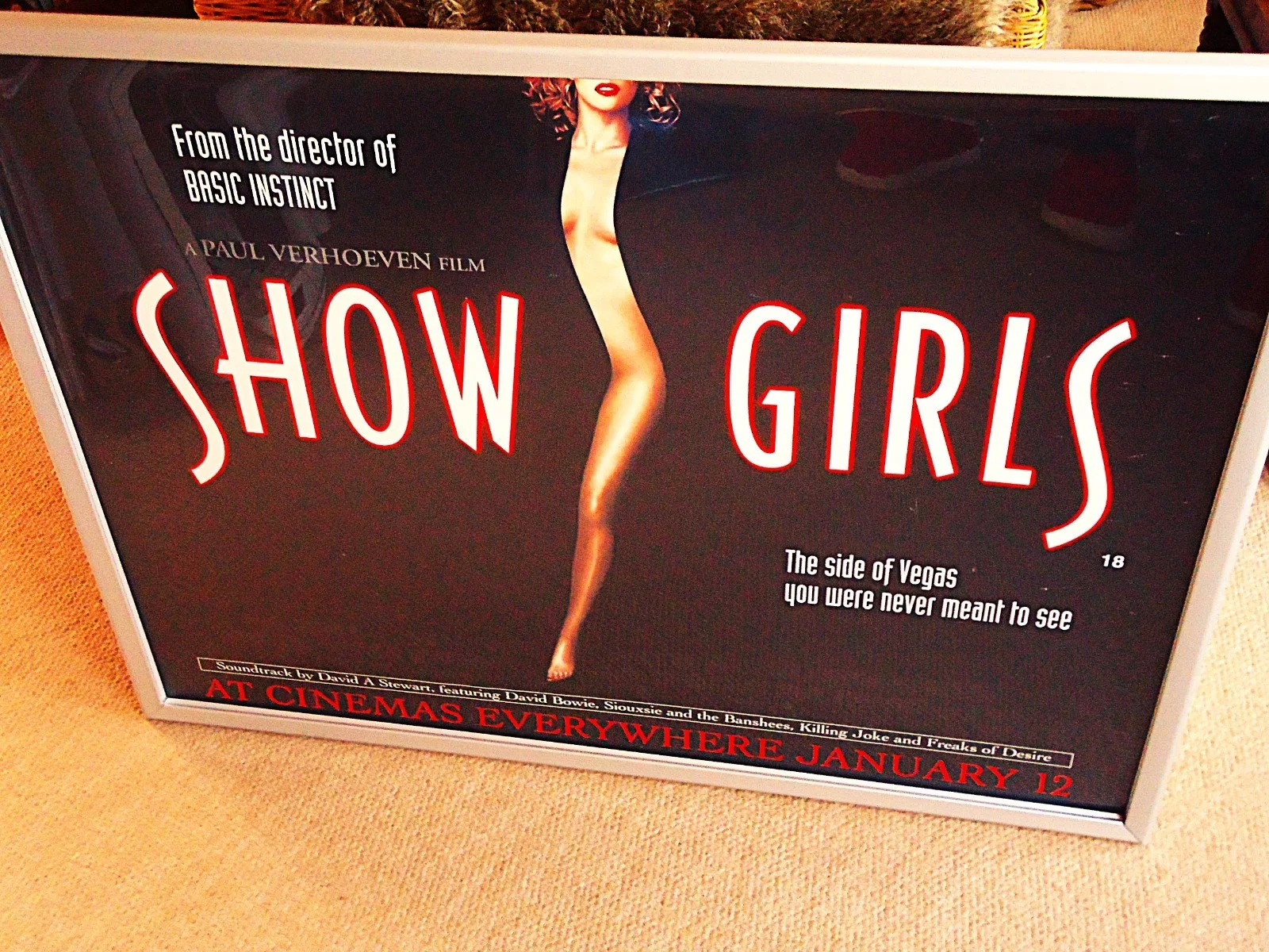 SHOWGIRLS UK QUAD MOVIE FILM POSTER 95 PAUL VERHOEVEN ORIGINAL RARE CULT POSTER, изображение 5