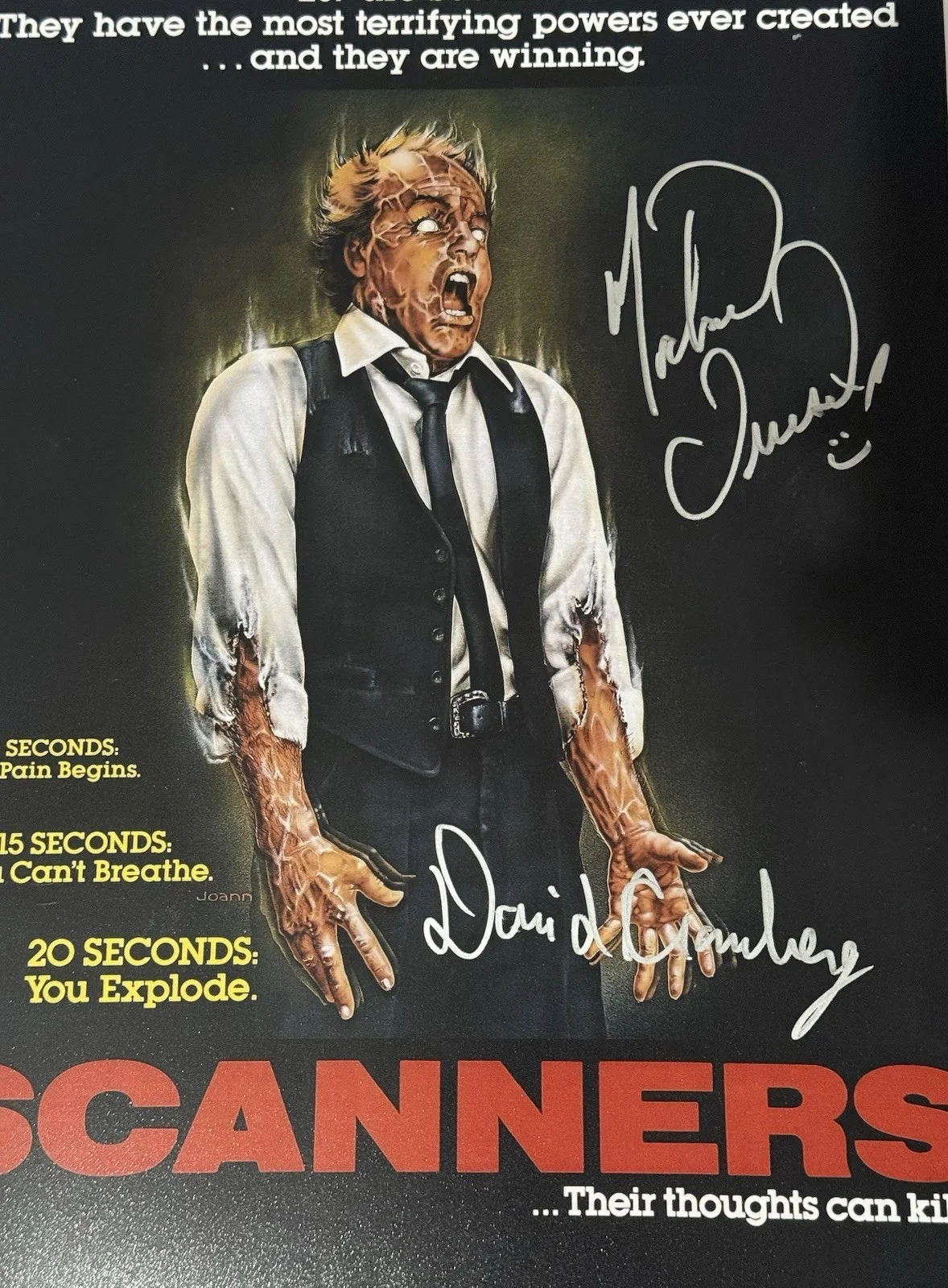 David Cronenbrg — DAVID CRONENBERG SIGNED AUTOGRAPH SCANNERS 12X18 PHOTO BECKETT BR85501, изображение 2