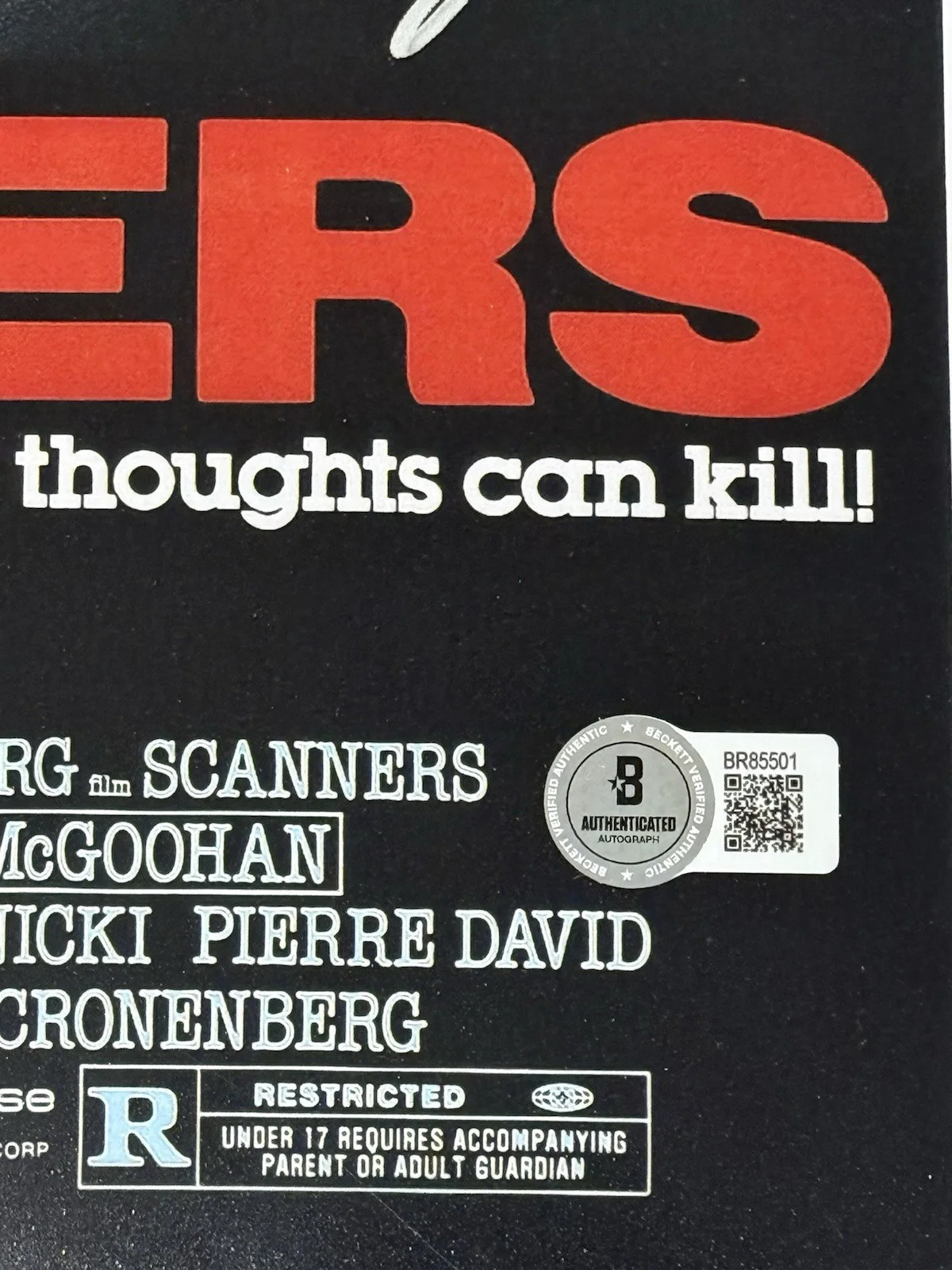David Cronenbrg — DAVID CRONENBERG SIGNED AUTOGRAPH SCANNERS 12X18 PHOTO BECKETT BR85501, изображение 3