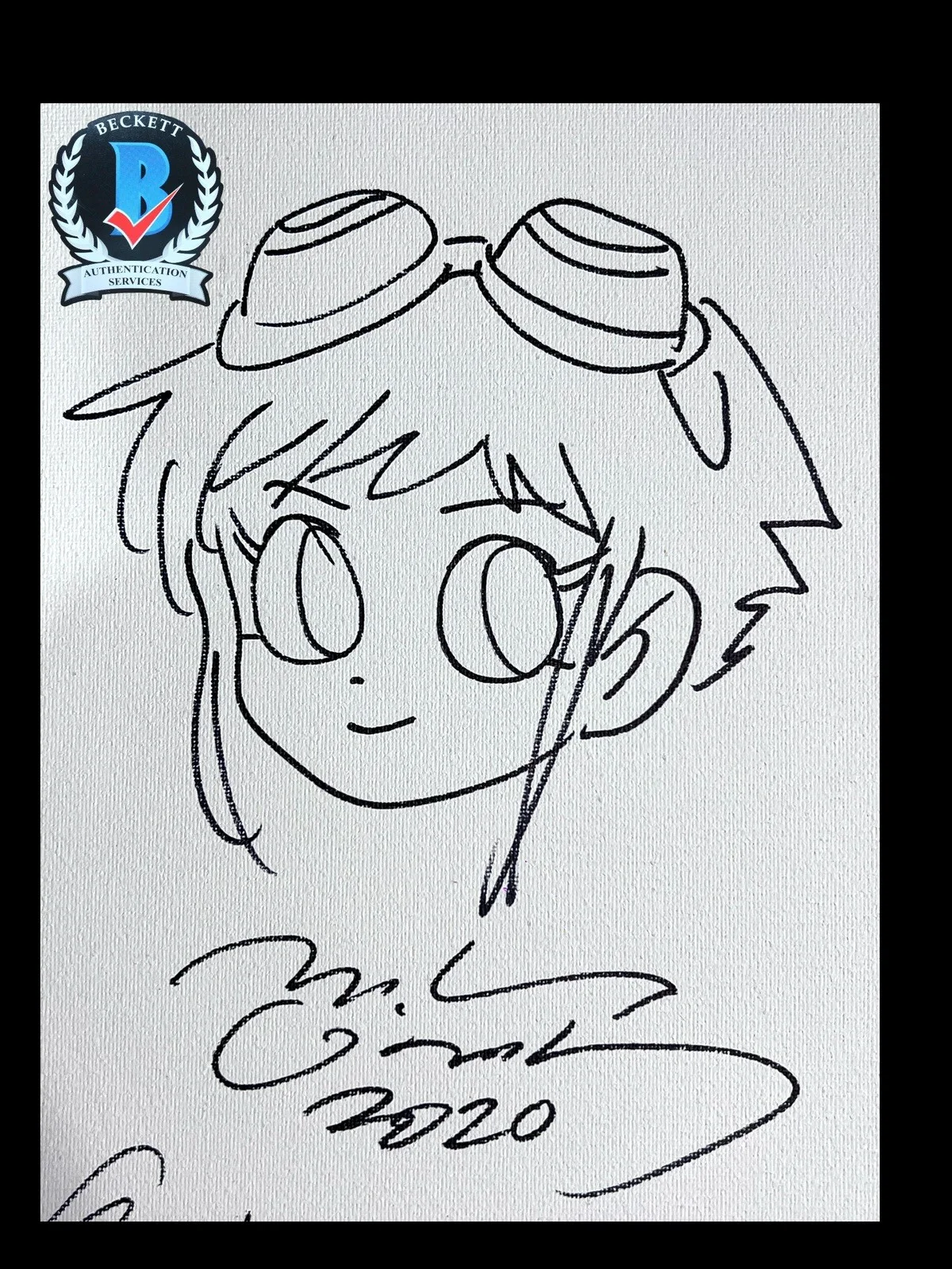 Mary Elizabeth Winstead, Bryan Lee O Malley — MARY ELIZABETH WINSTEAD + BRYAN LEE O’MALLEY SIGNED AND SKETCHED CANVAS BECKETT, image 2